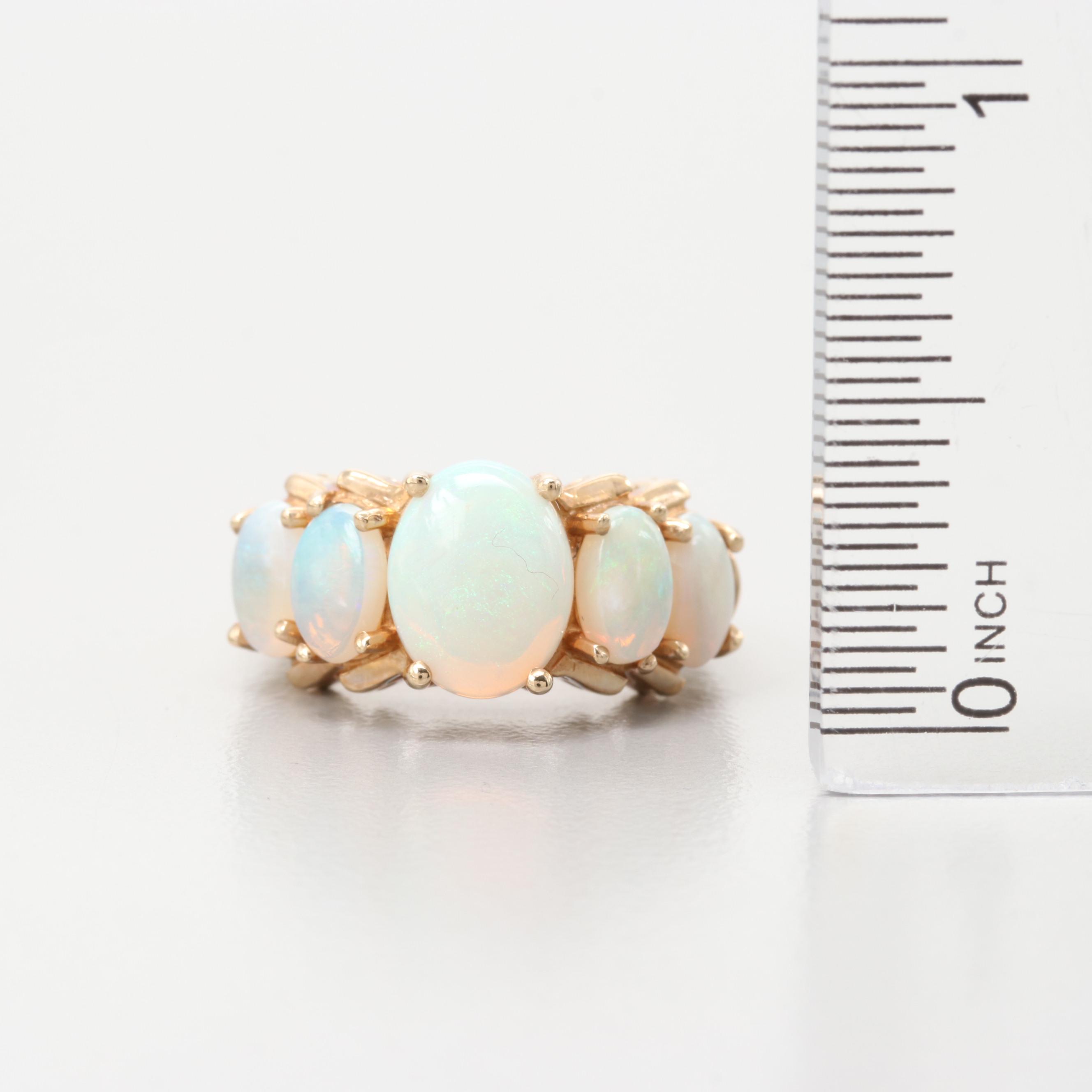 10K Yellow Gold Opal Ring