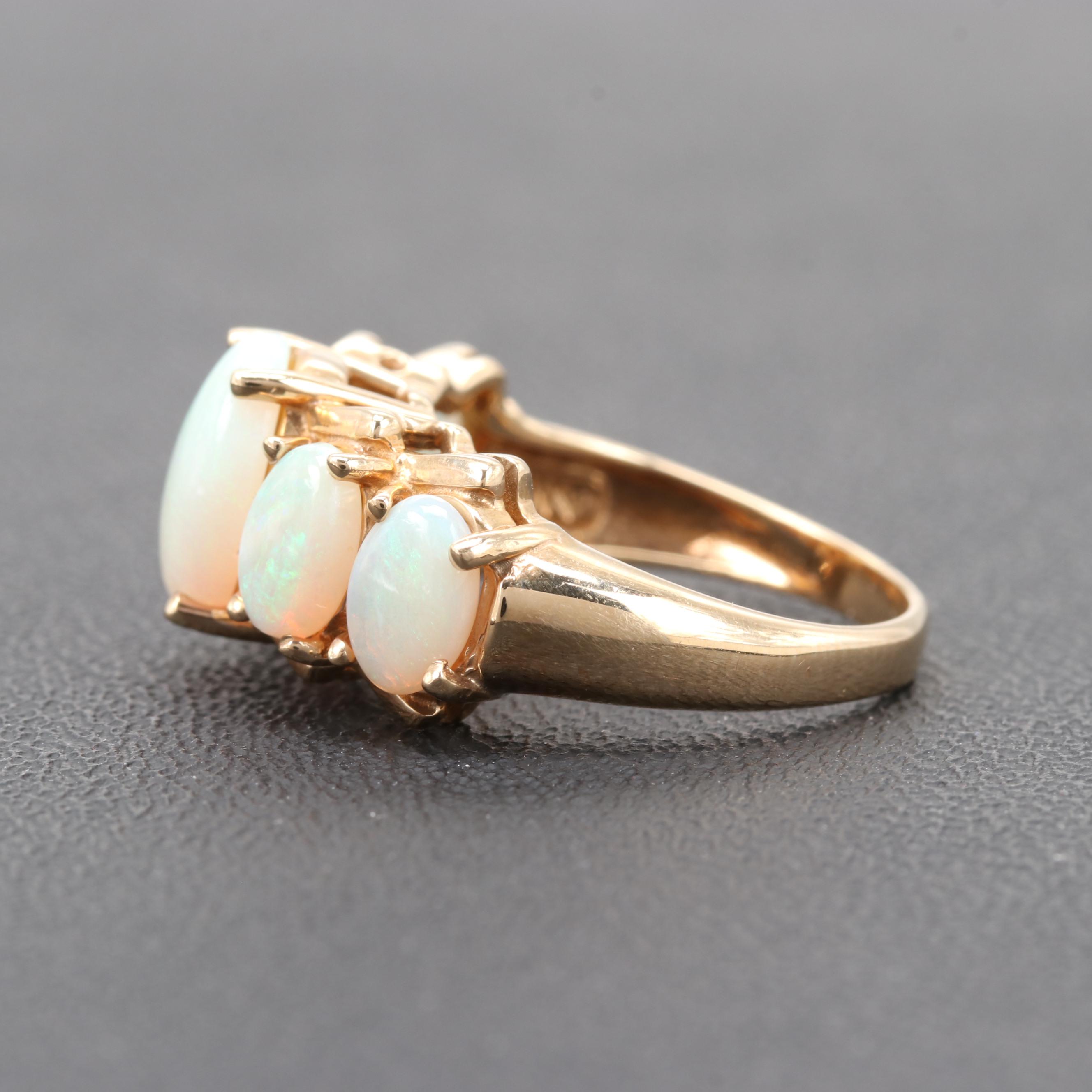 10K Yellow Gold Opal Ring