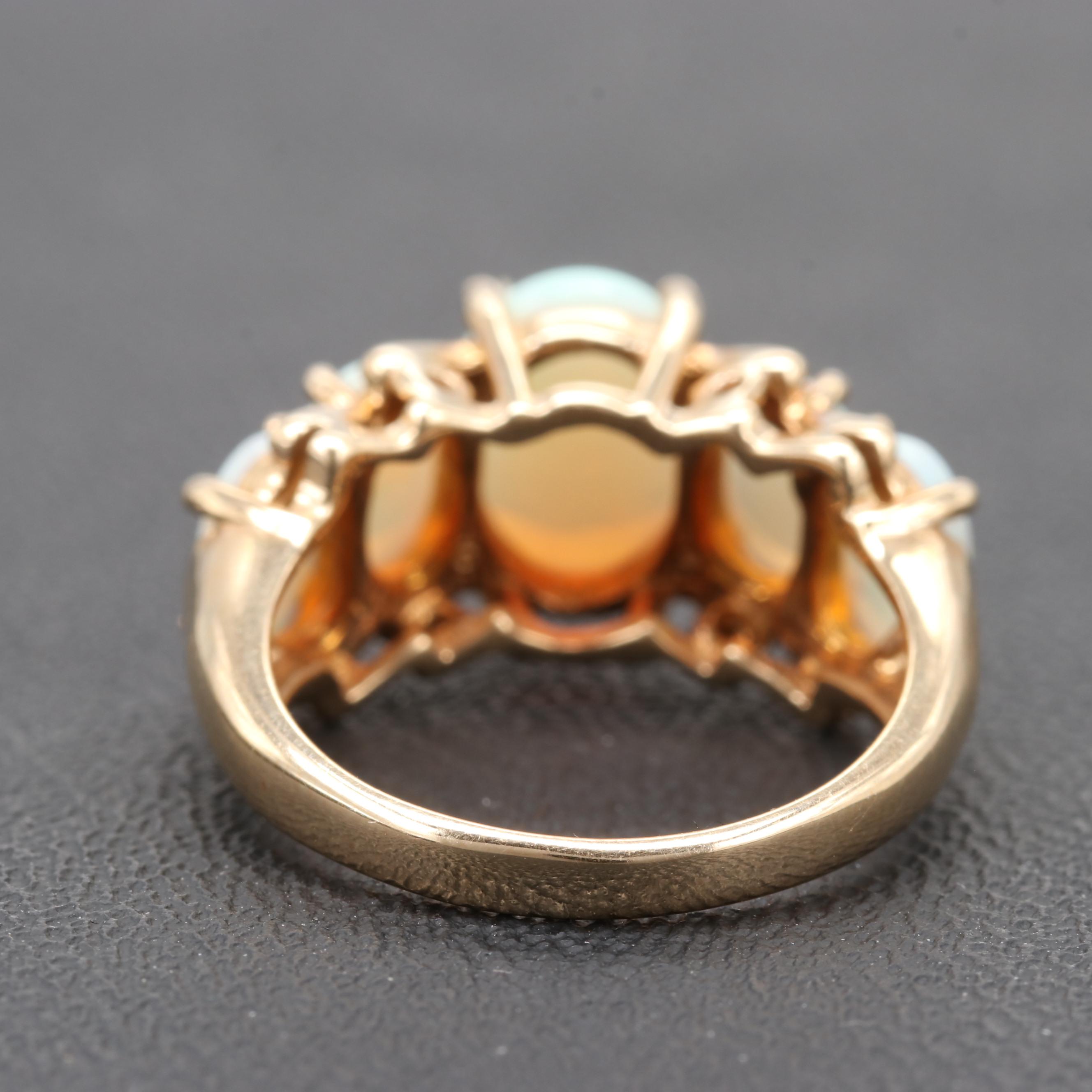 10K Yellow Gold Opal Ring