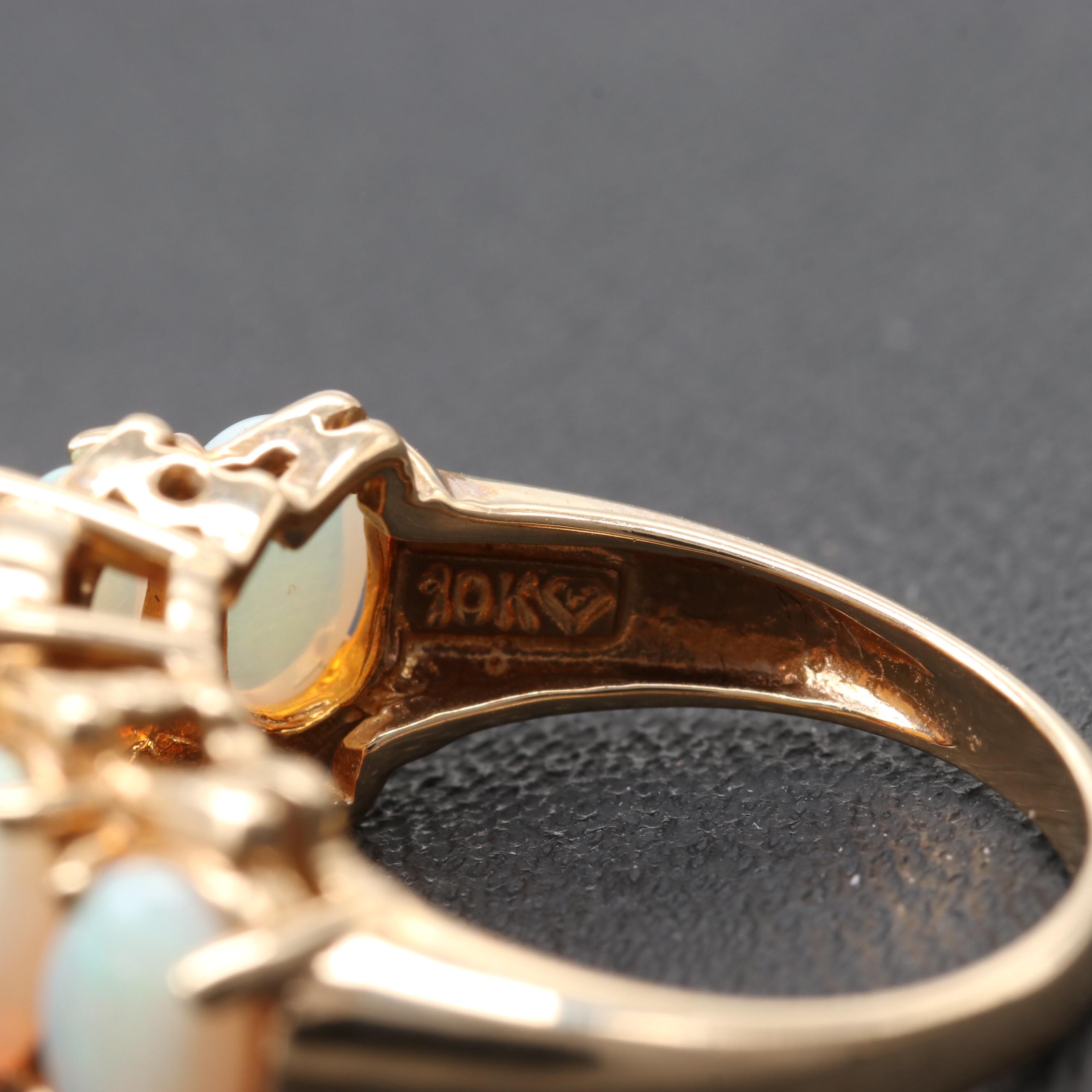 10K Yellow Gold Opal Ring