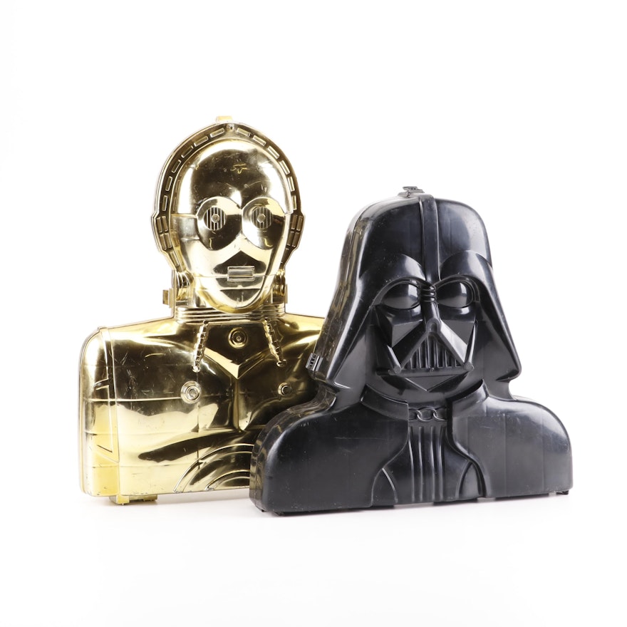 "Star Wars" C-3PO and Darth Vader Action Figure Cases, 1980s