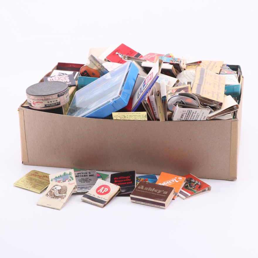 Matchbooks and Boxes, Mid to Late 20th Century