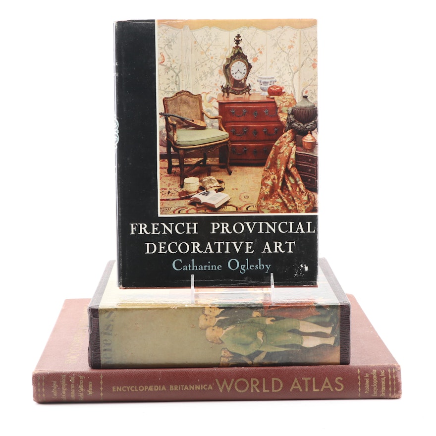 "Encyclopædia Britannica World Atlas" and Other Vintage Books