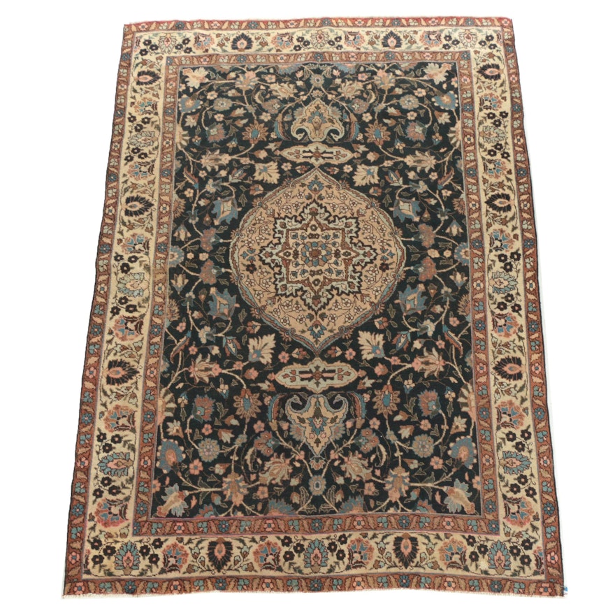 Hand-Knotted Indo-Persian Mahal Wool Rug