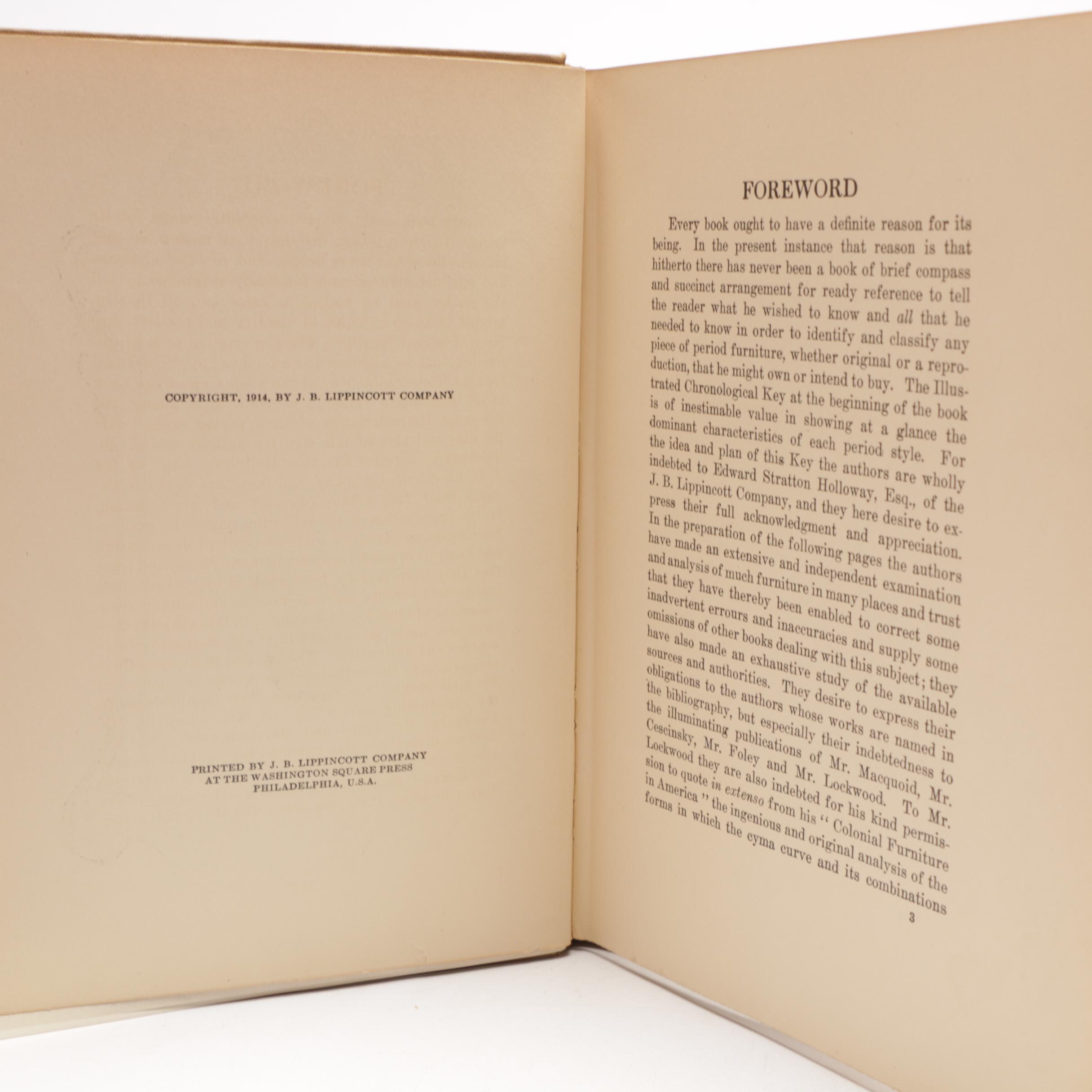 Antique to Vintage  Books on Furniture including First Edition