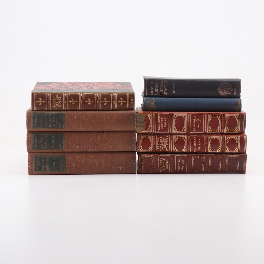 Classic Poetical Works Books Including "The Oxford Companion"