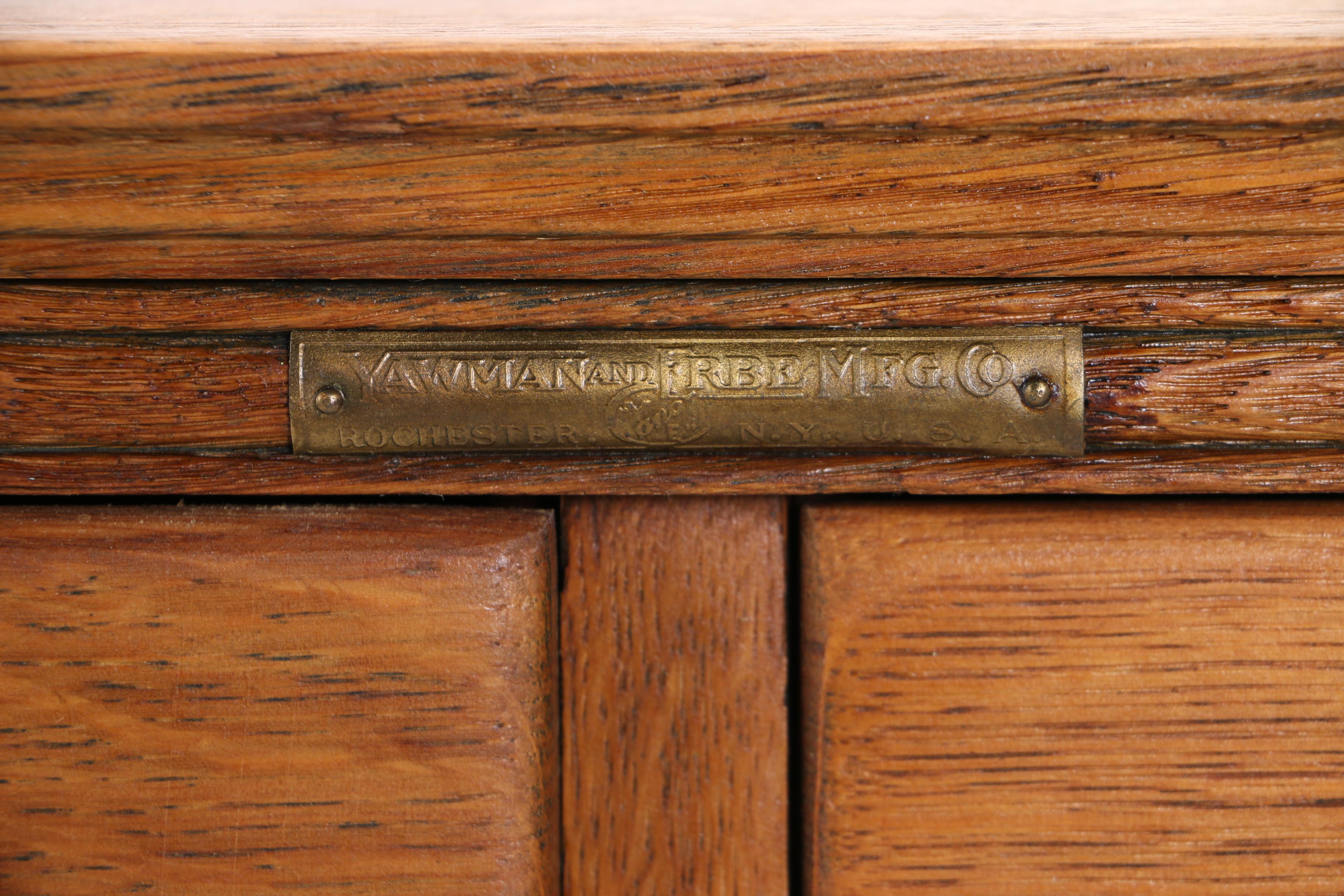Oak Rolling Library Card Catalog by Yawman and Erbe Mfg. Co., Early 20th Century
