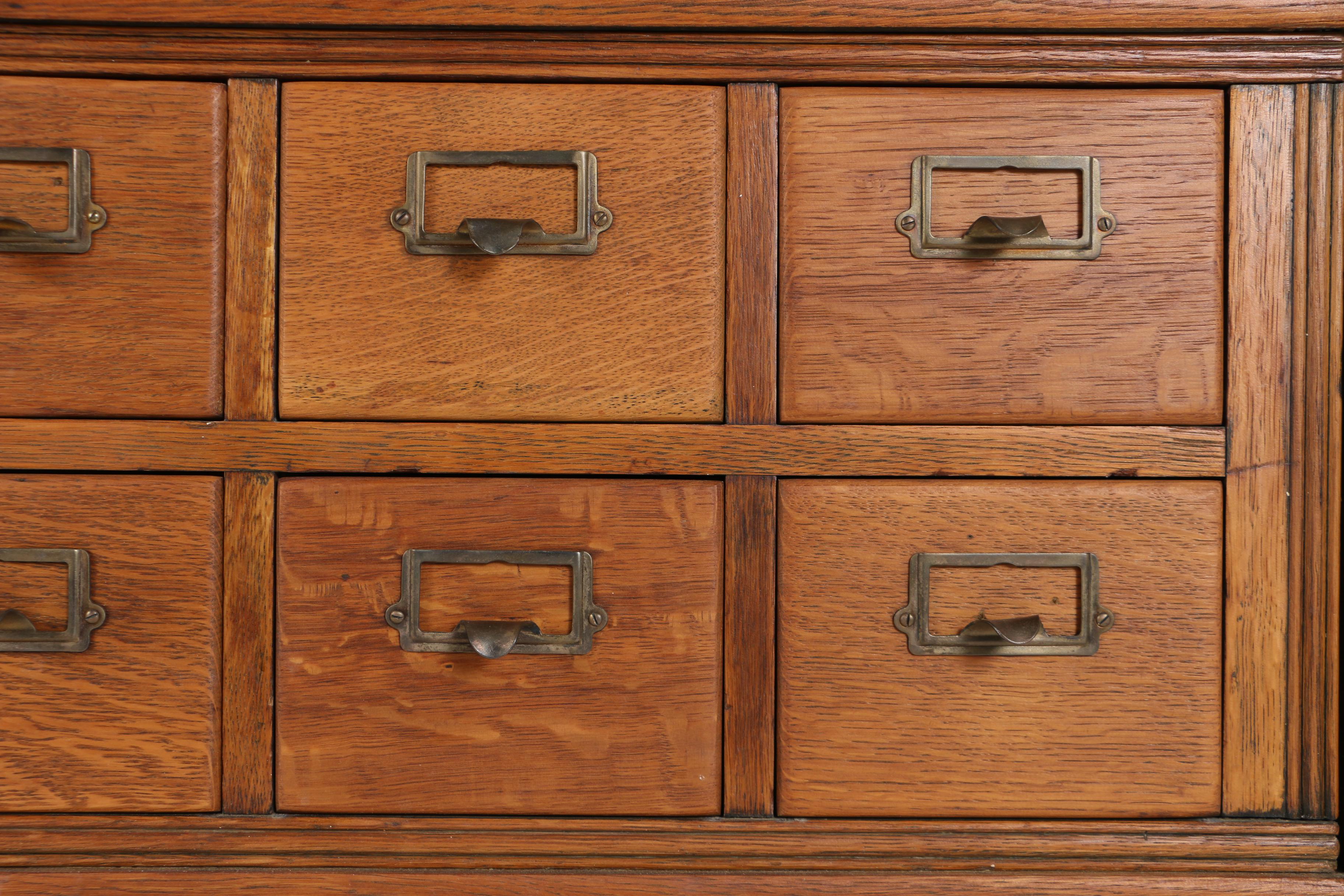 Oak Rolling Library Card Catalog by Yawman and Erbe Mfg. Co., Early 20th Century