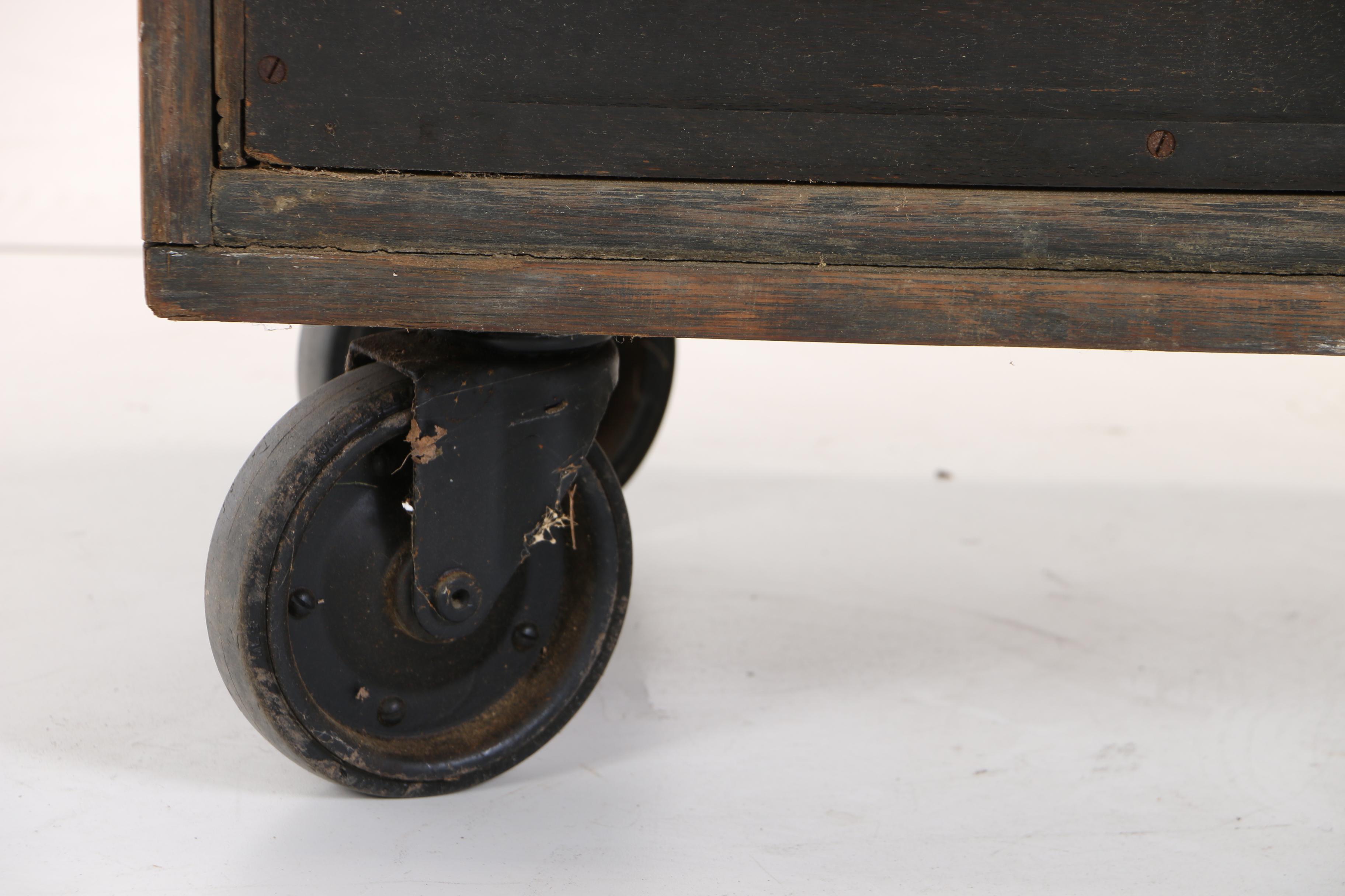 Oak Rolling Library Card Catalog by Yawman and Erbe Mfg. Co., Early 20th Century