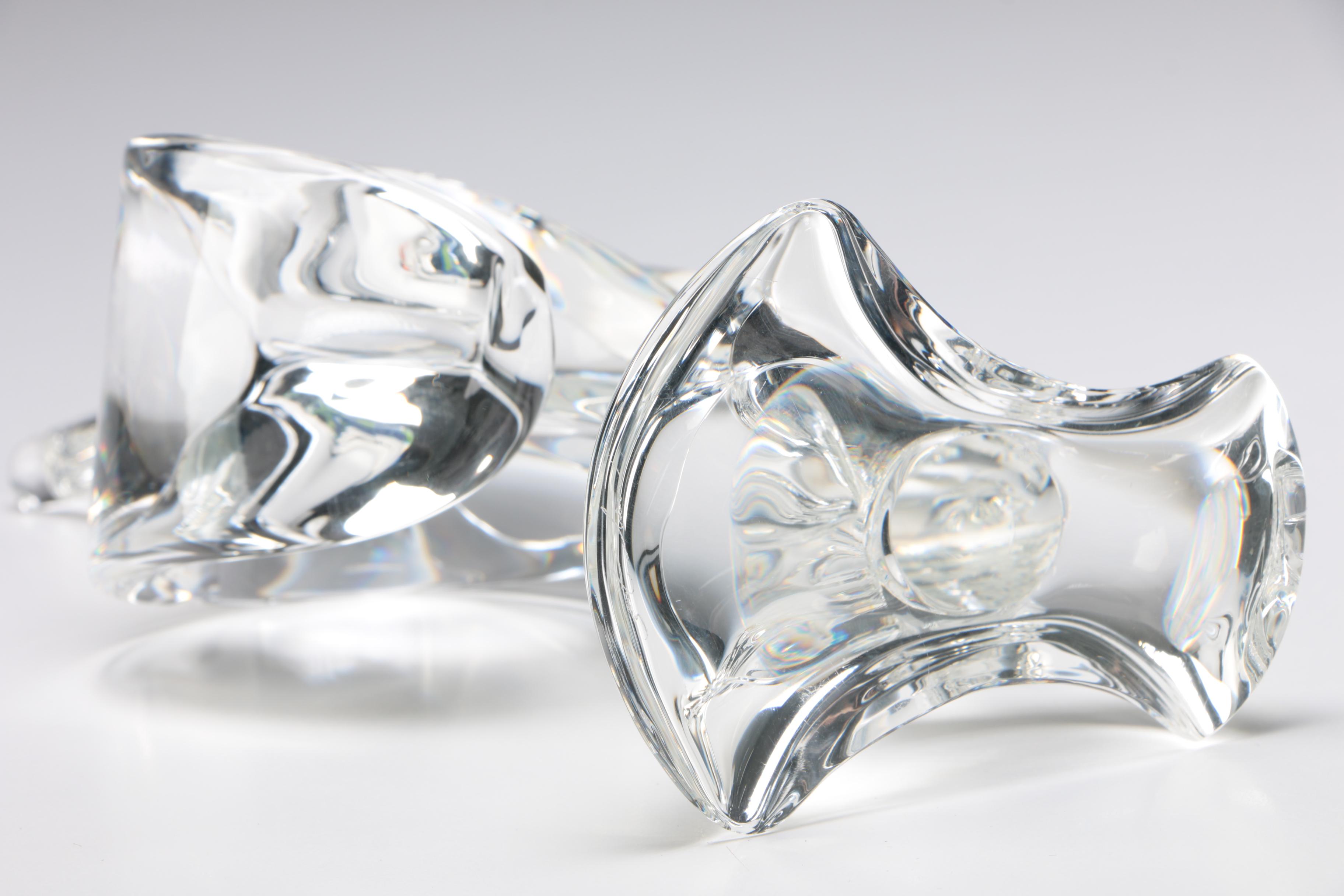 Steuben Art Glass "Rooster" Figurine by Lloyd Atkins, Mid/ Late 20th Century