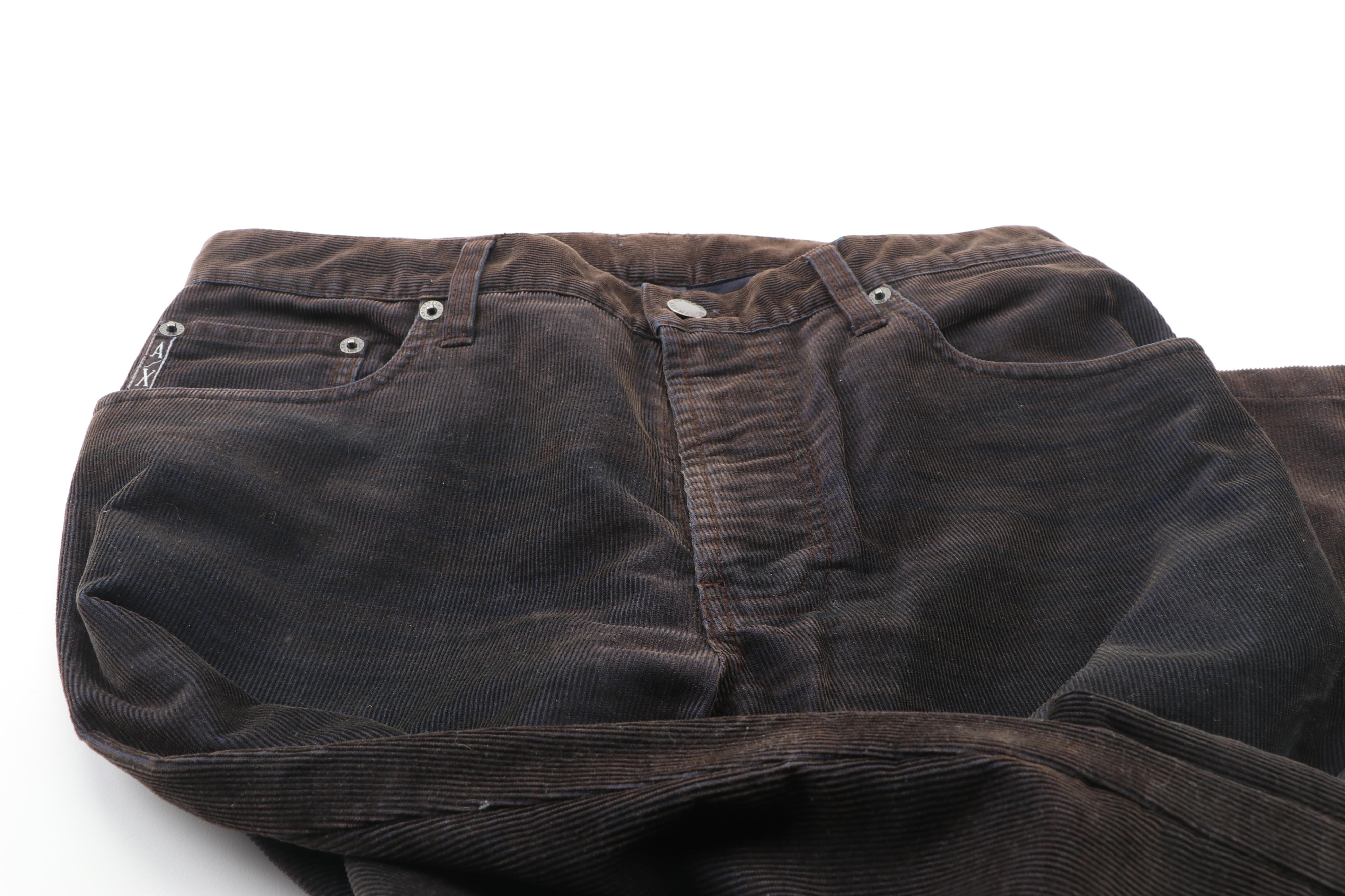 Men's Prada Jeans and A/X Armani Exchange Corduroys