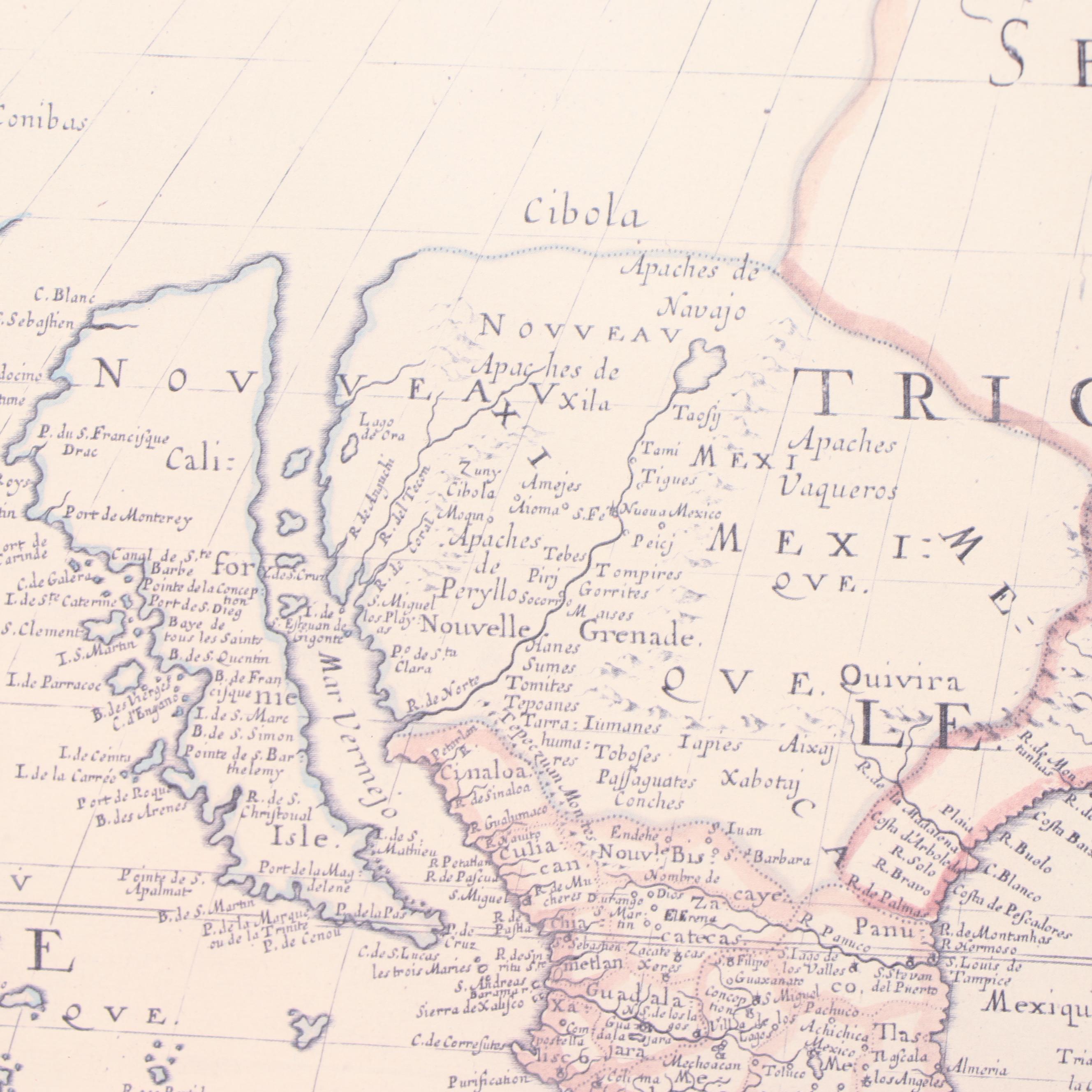 Offset Lithograph After the French Map "Amerique Septentrionale"