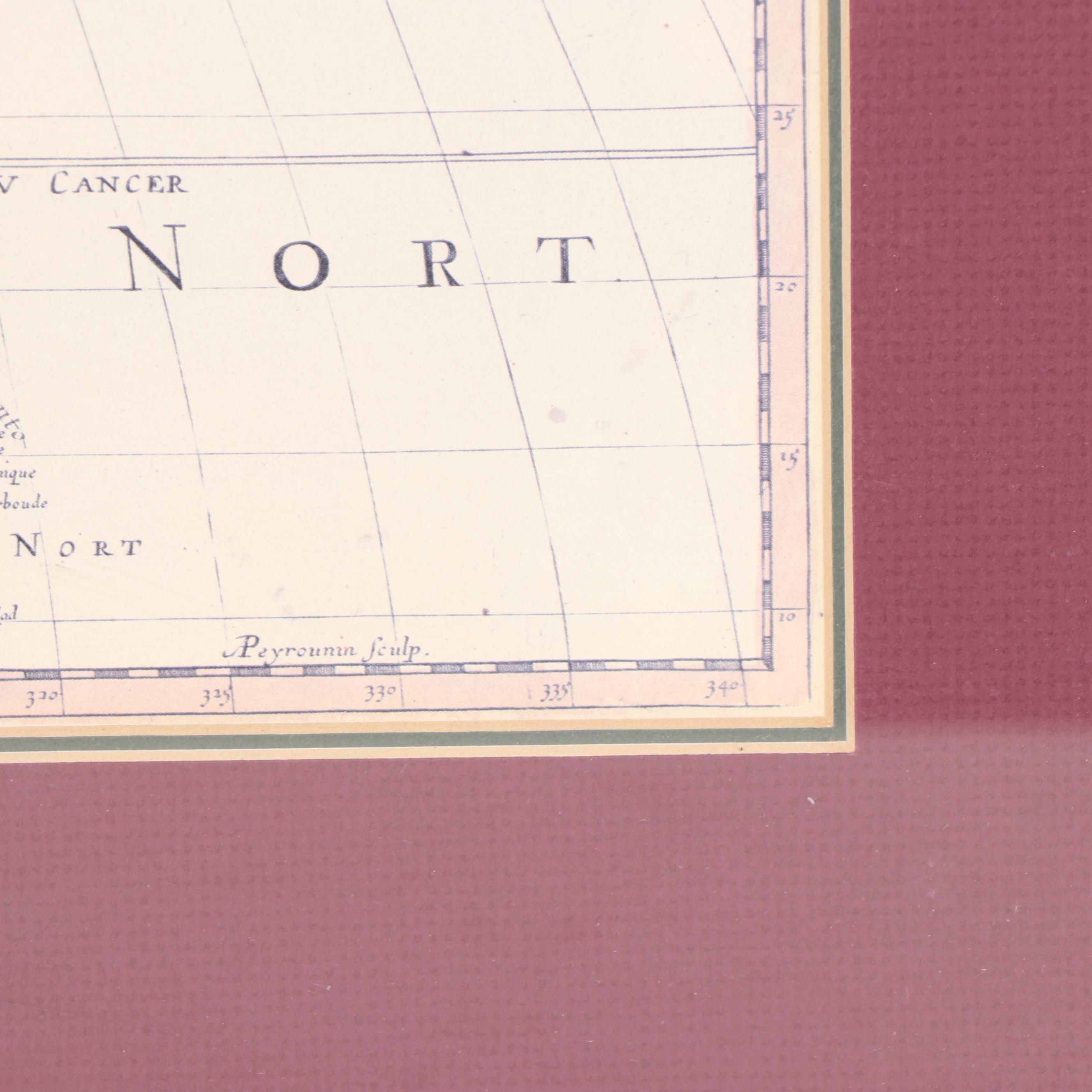 Offset Lithograph After the French Map "Amerique Septentrionale"