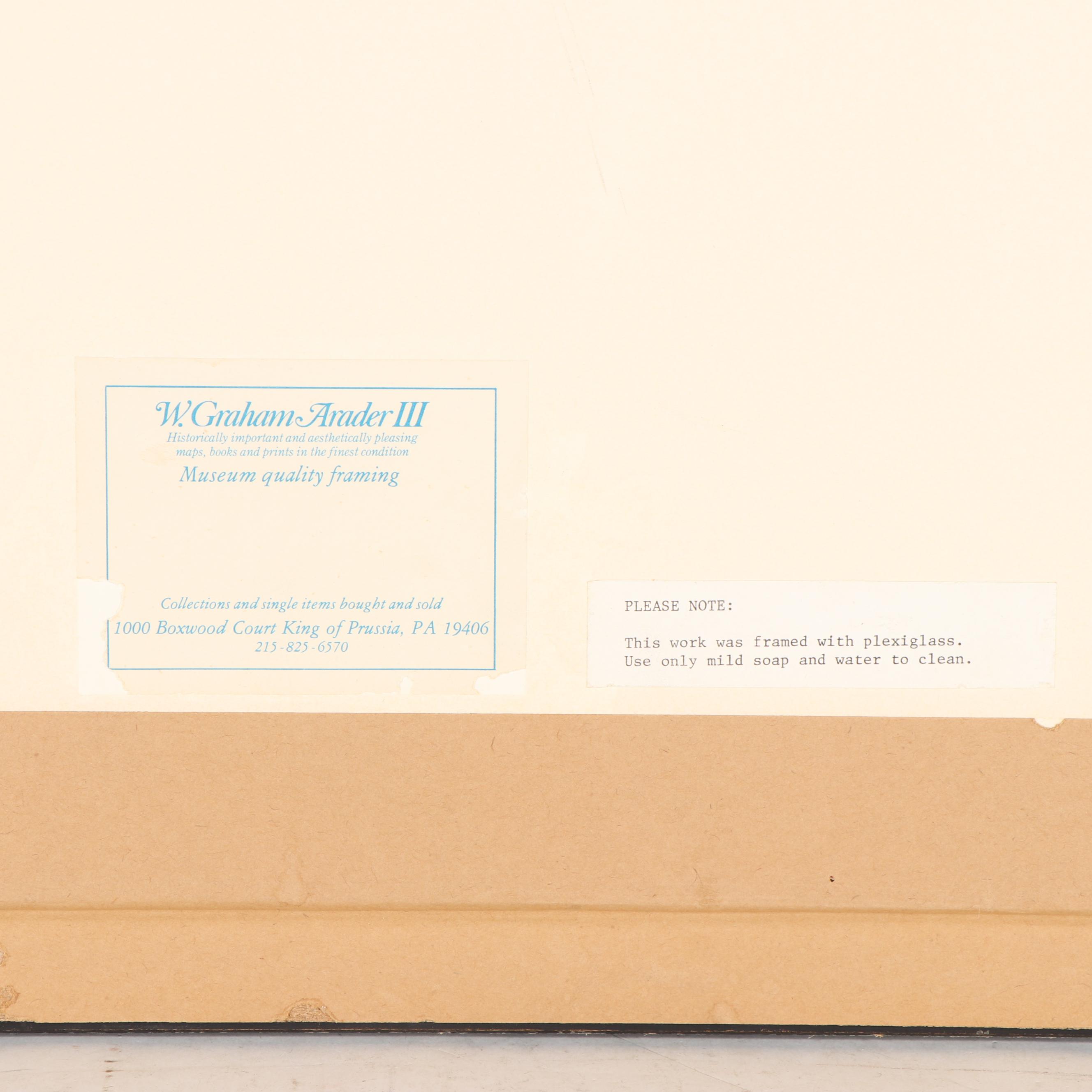 Offset Lithograph After the French Map "Amerique Septentrionale"