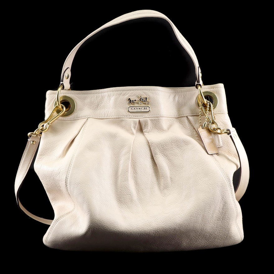 2009 Coach Madison Off-White Leather Hobo Bag