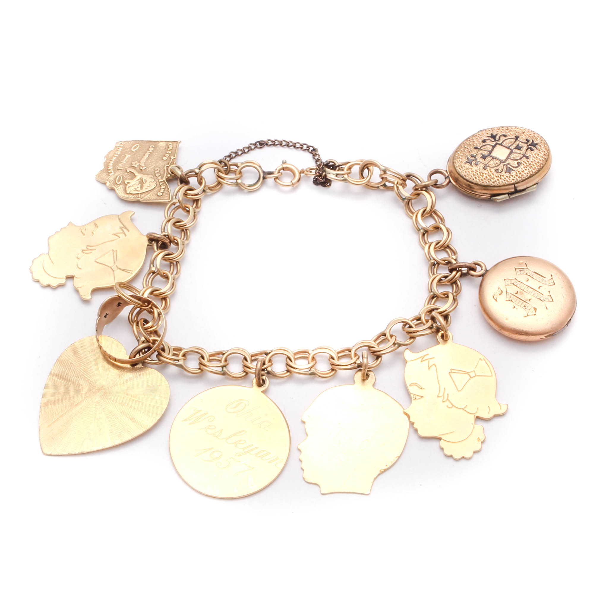 14K Yellow Gold Charm Bracelet