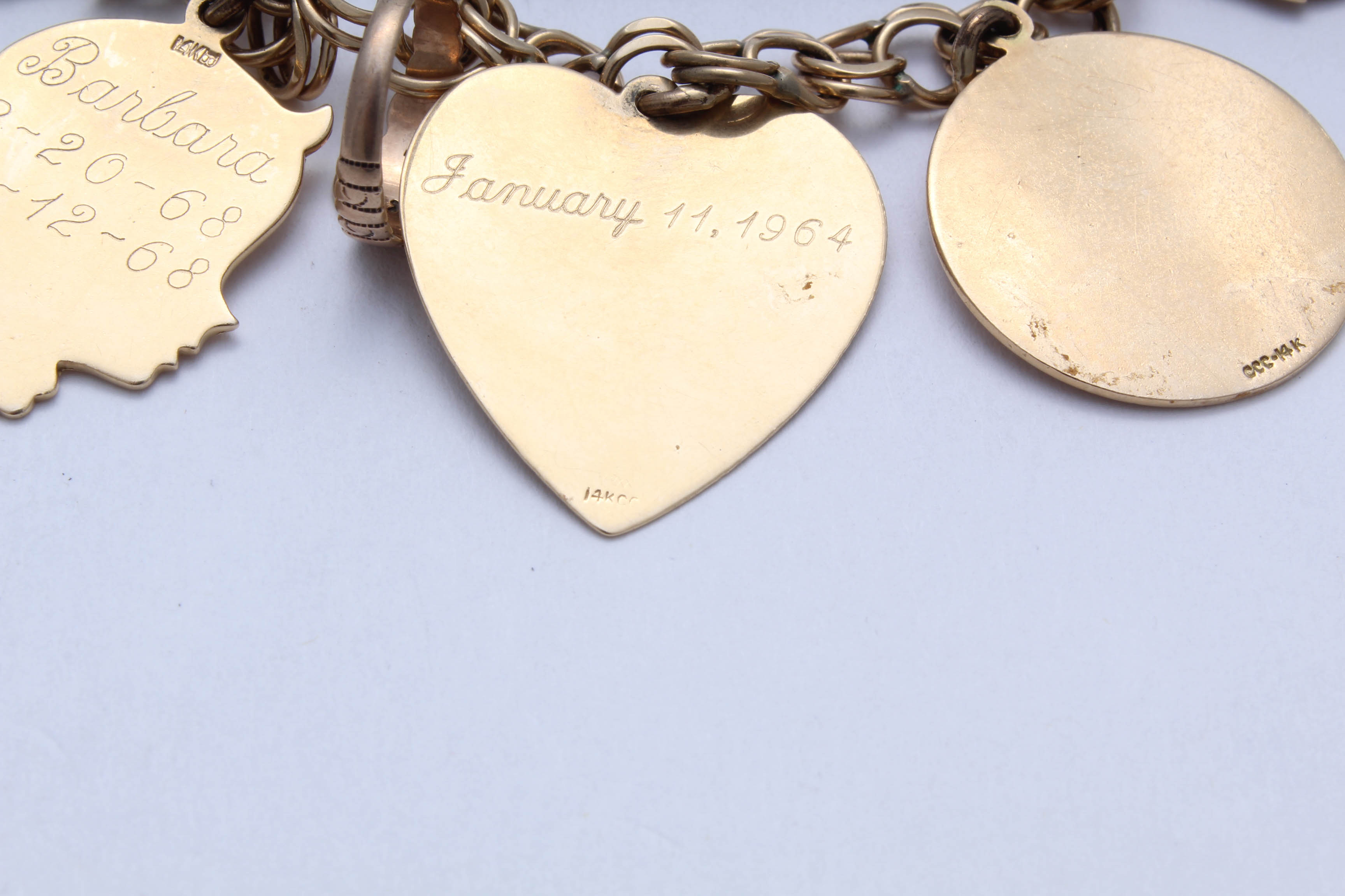 14K Yellow Gold Charm Bracelet