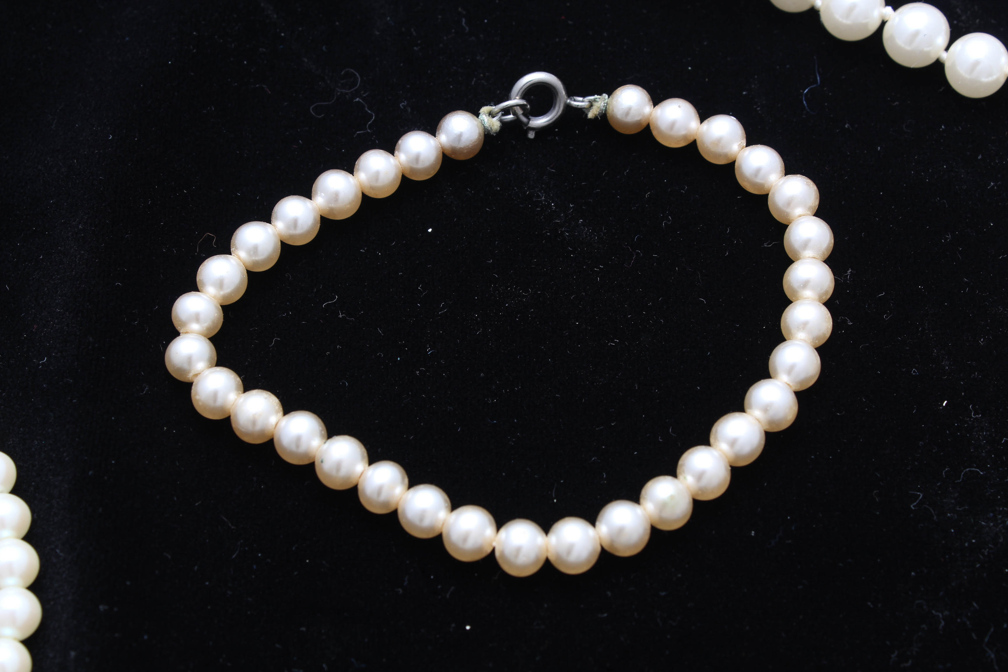 Vintage Costume Pearl Necklaces and Bracelets