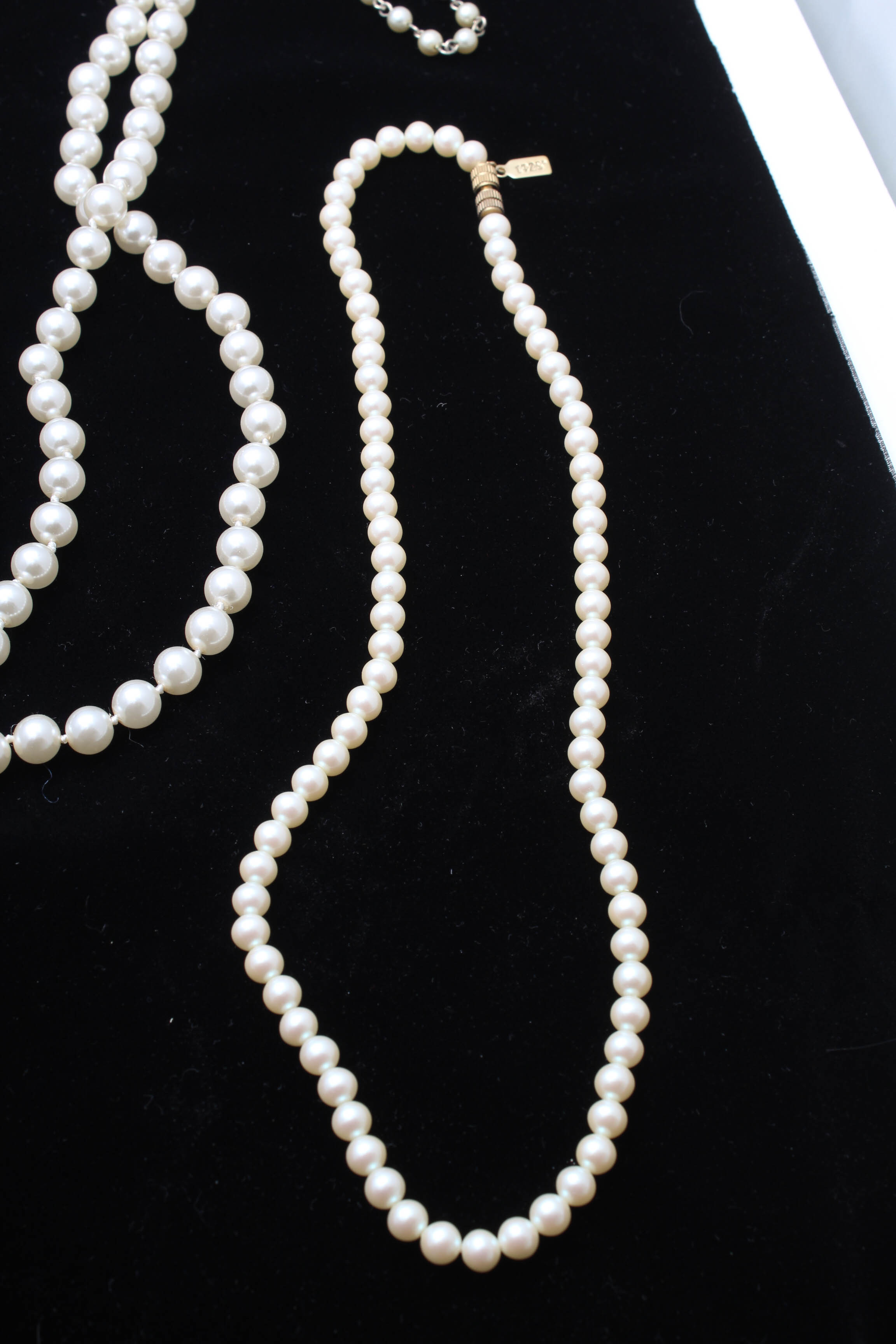 Vintage Costume Pearl Necklaces and Bracelets