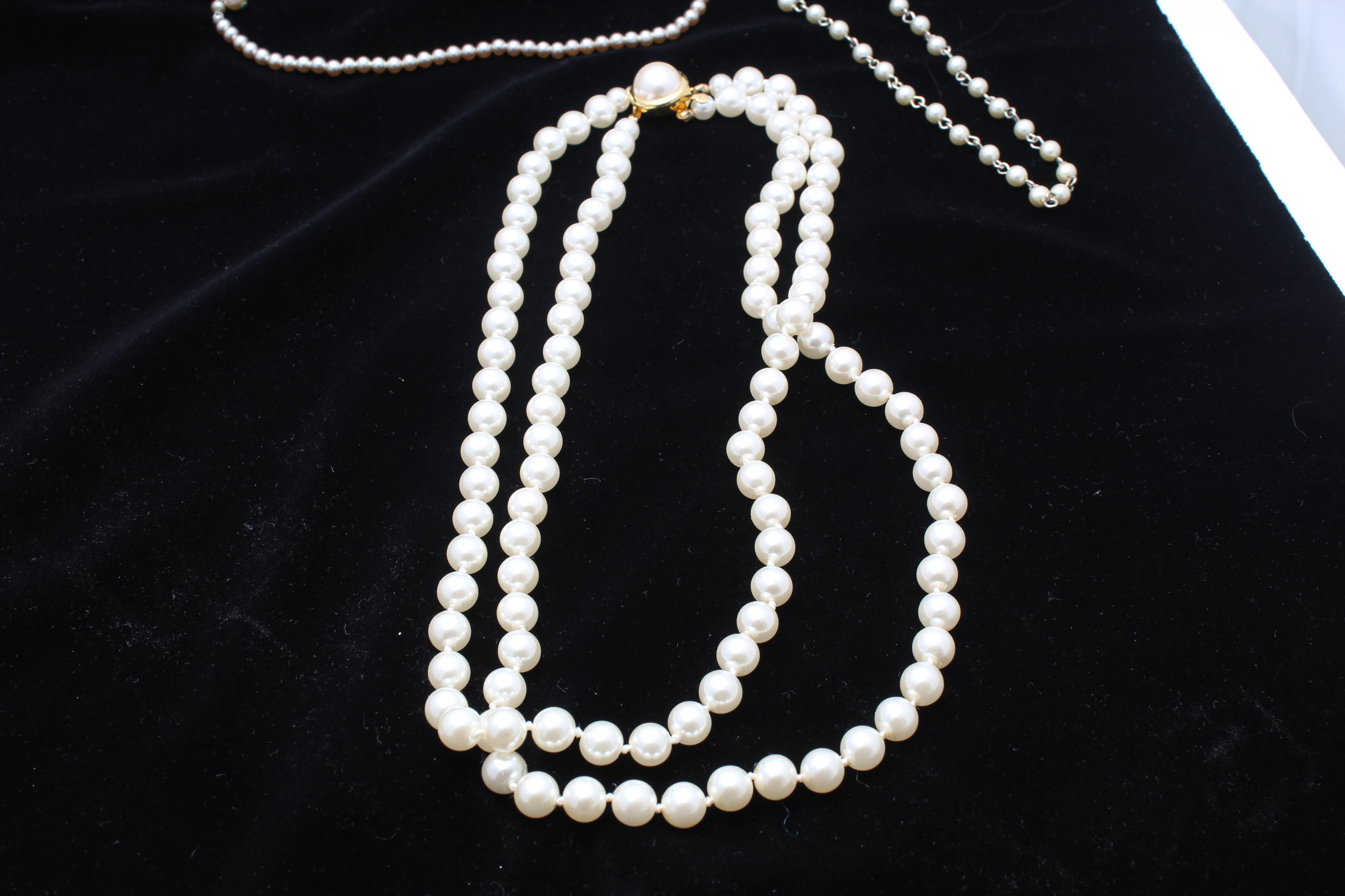 Vintage Costume Pearl Necklaces and Bracelets