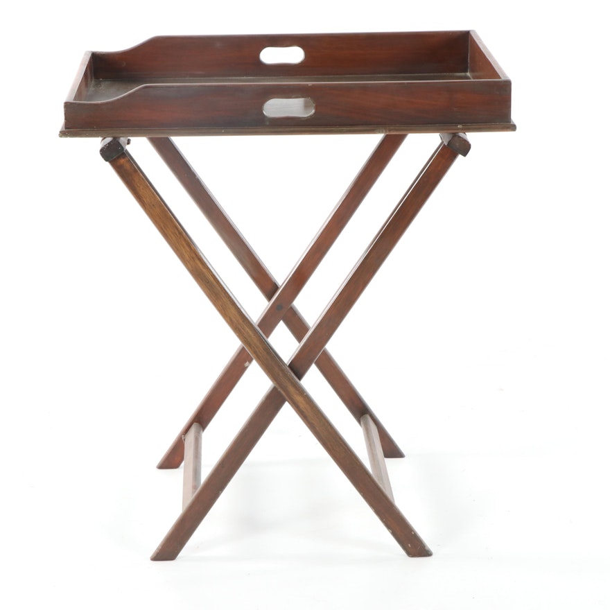 Wooden Folding Tray Table by British-Panama, Late 20th Century