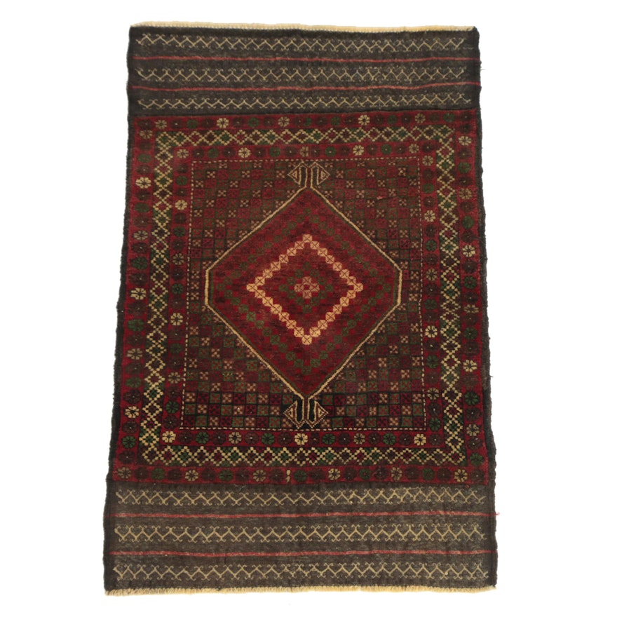 Hand-Knotted Afghani Turkmen Wool Rug