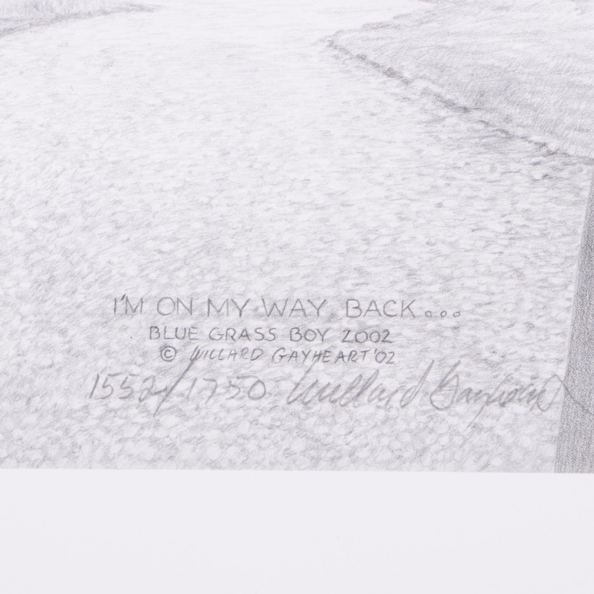 Two Willard Gayheart Signed Limited Prints of Blue Grass Legend Bill Monroe