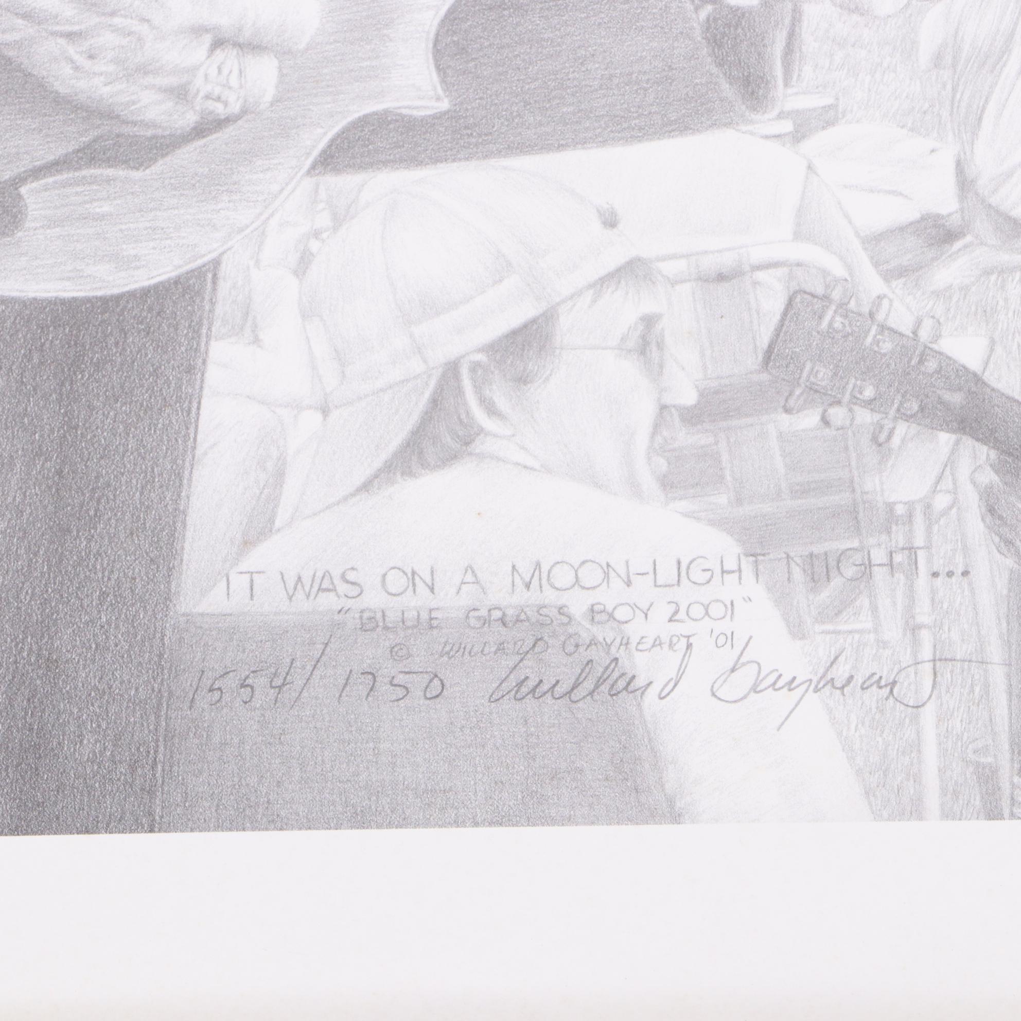 Two Willard Gayheart Signed Limited Prints of Blue Grass Legend Bill Monroe