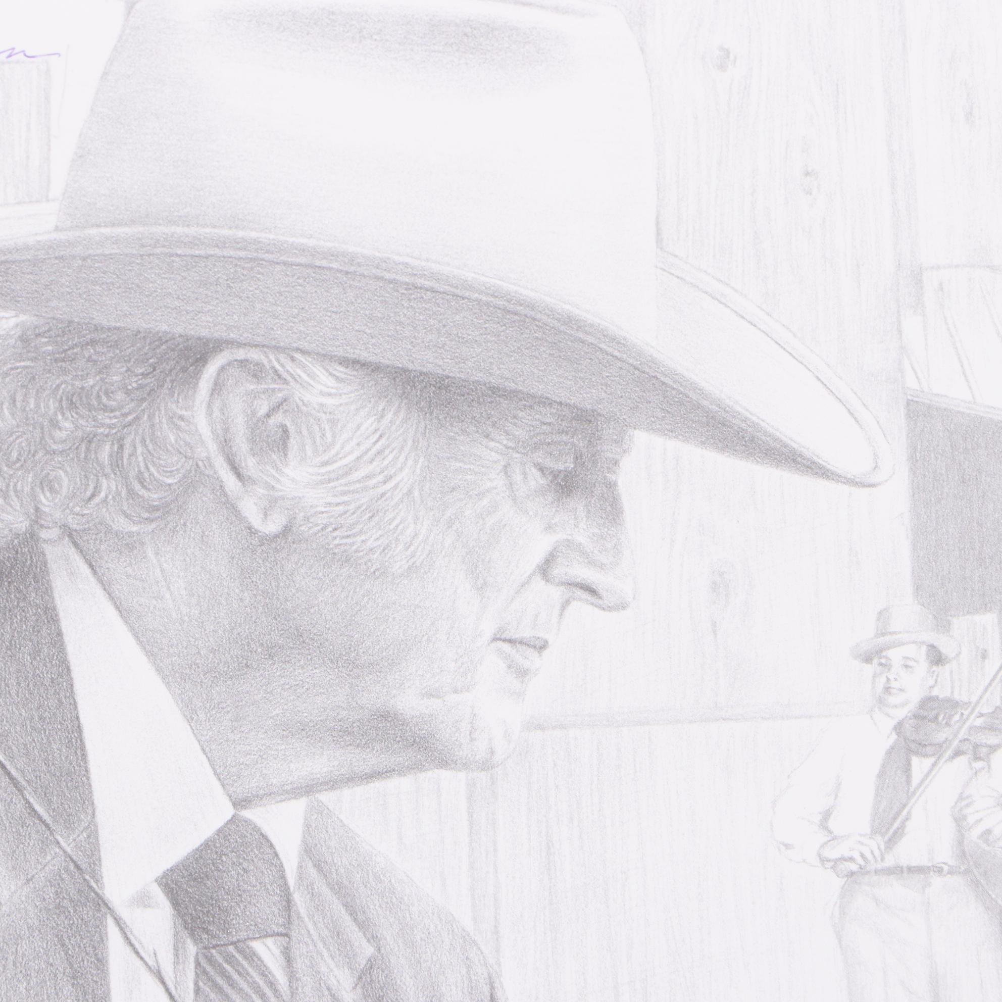 Two Willard Gayheart Signed Limited Prints of Blue Grass Legend Bill Monroe