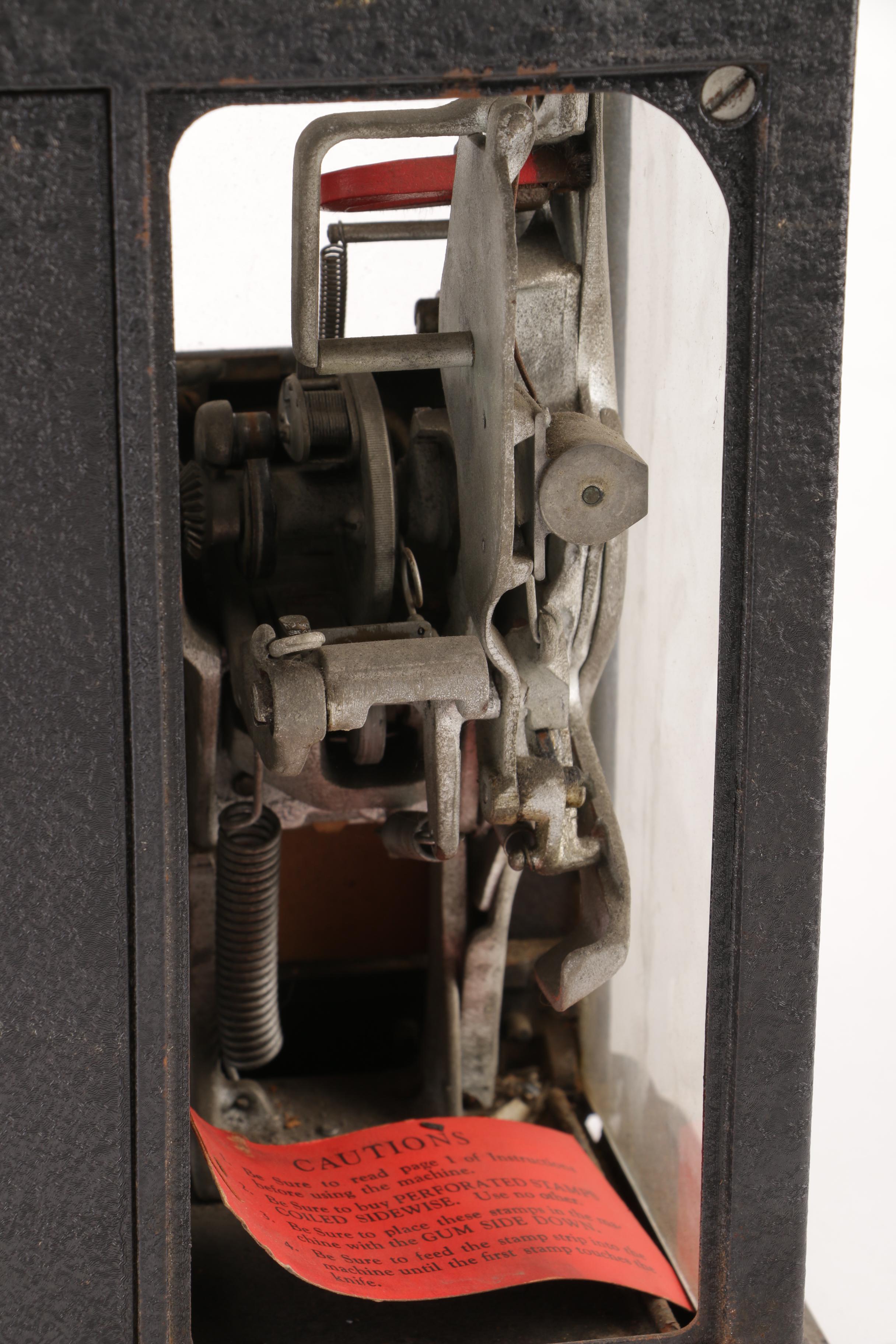 Schermack Products Sanitary Postage Station Stamp Dispenser, Early 20th Century