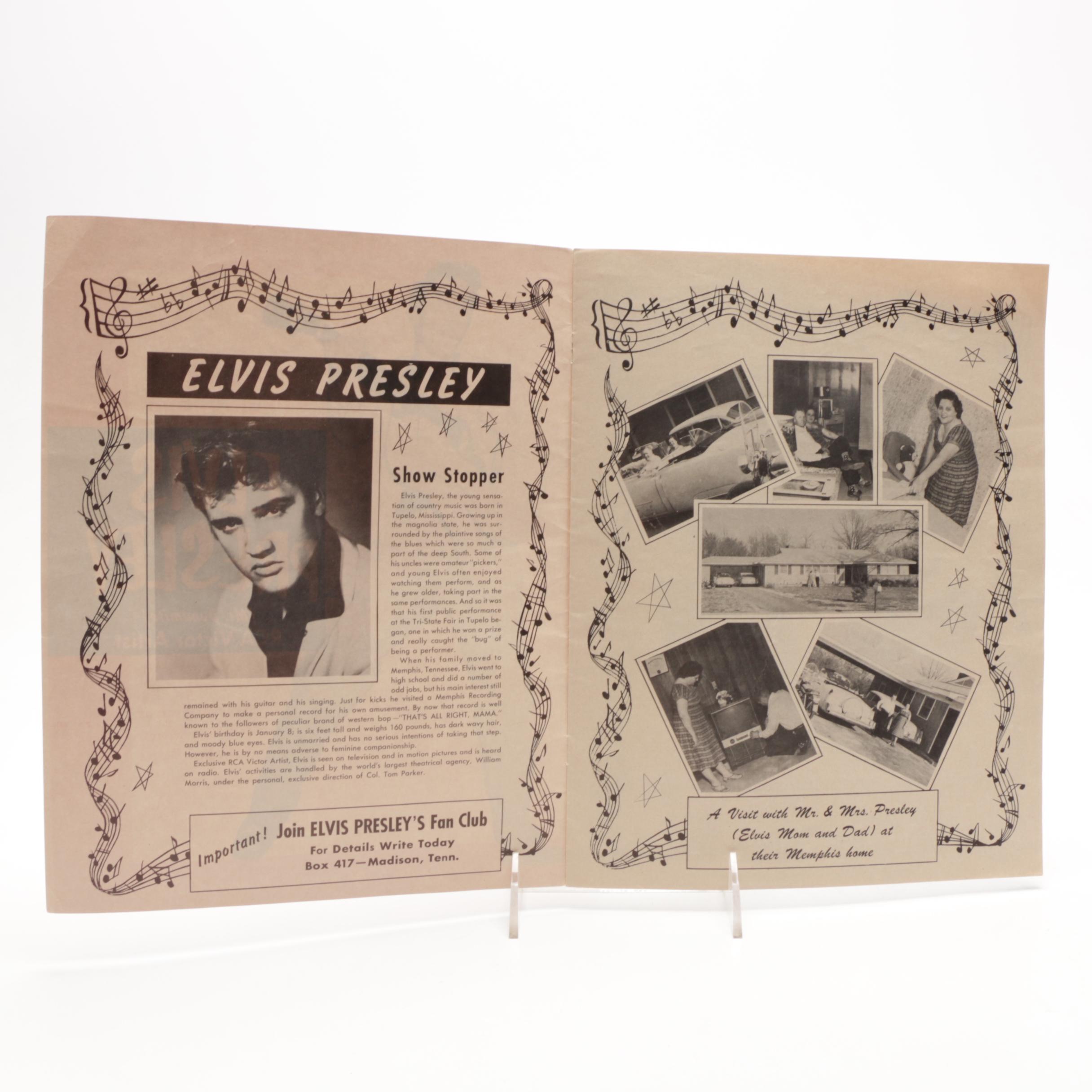 1950s Rock-N-Roll Star Elvis Presley Souvenir Photo Album From RCA Records