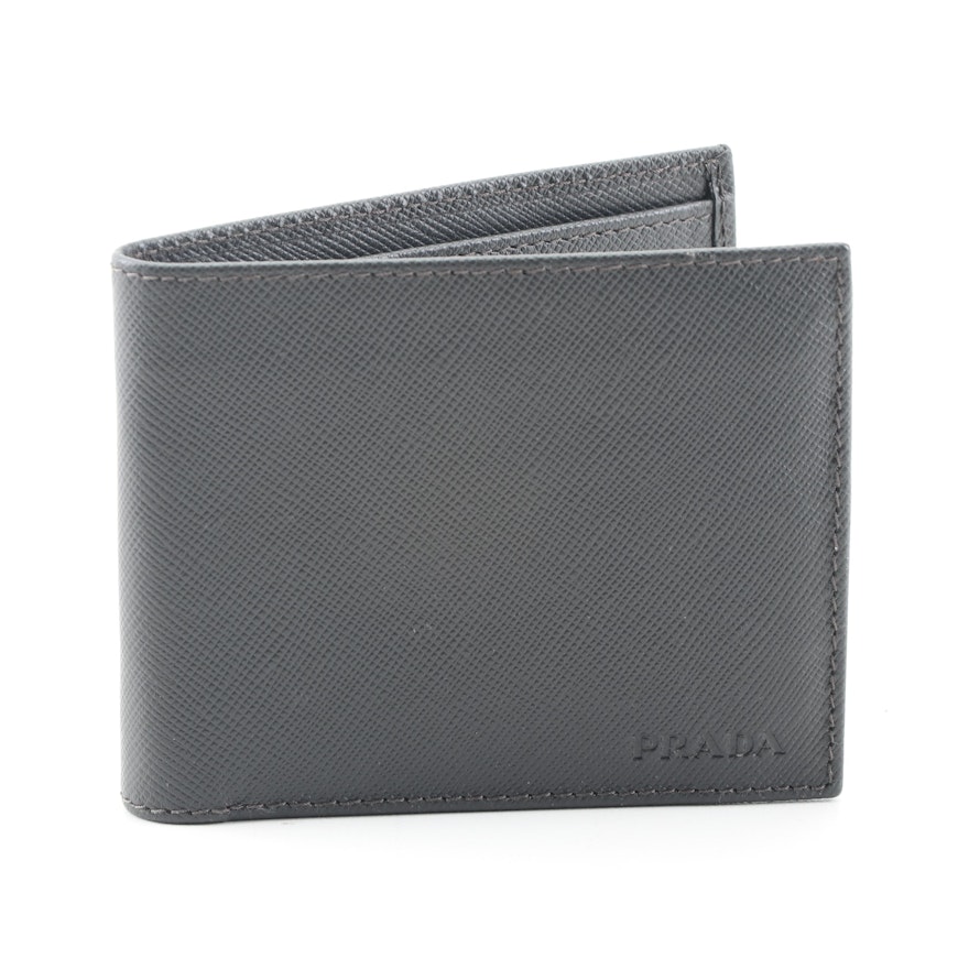 Prada Black Saffiano Leather Bifold Wallet