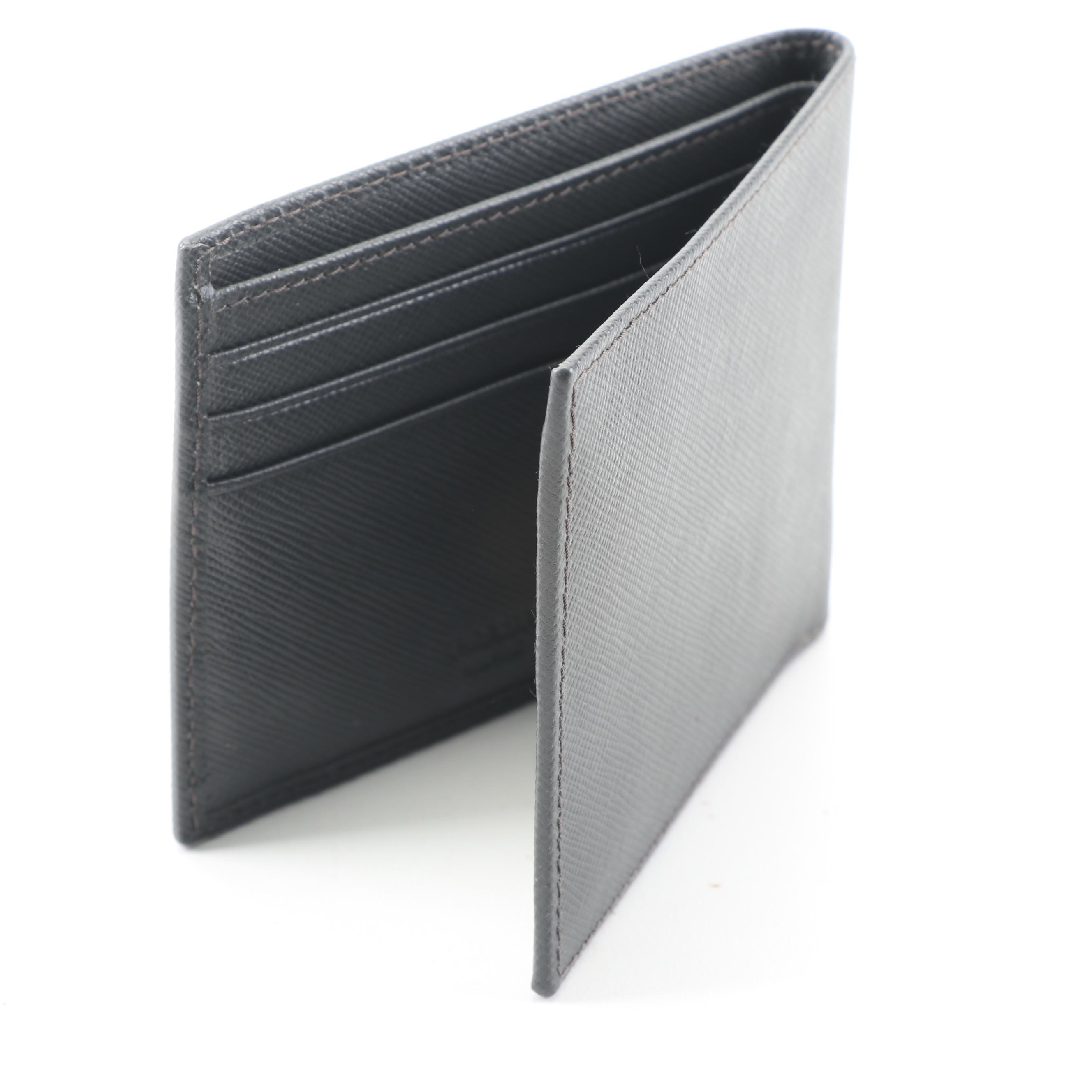 Prada Black Saffiano Leather Bifold Wallet