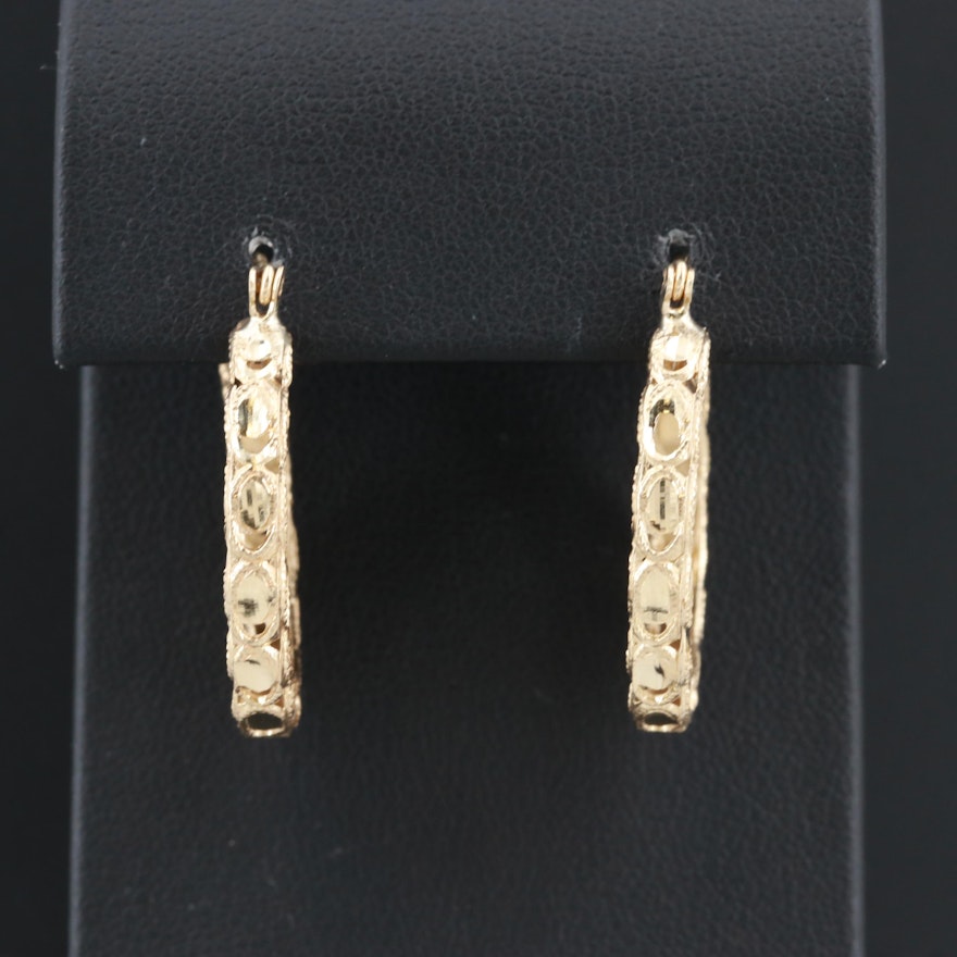 14K Yellow Gold Hoop Earrings