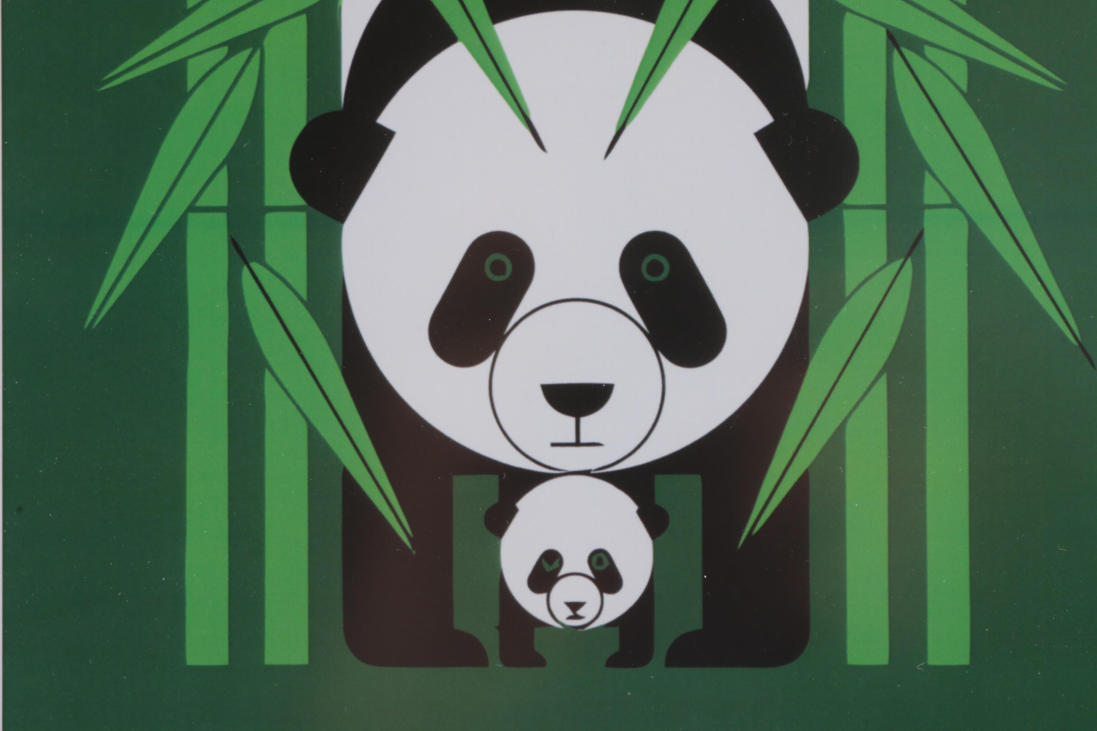 Offset Lithograph after Charley Harper "Panda Panda"