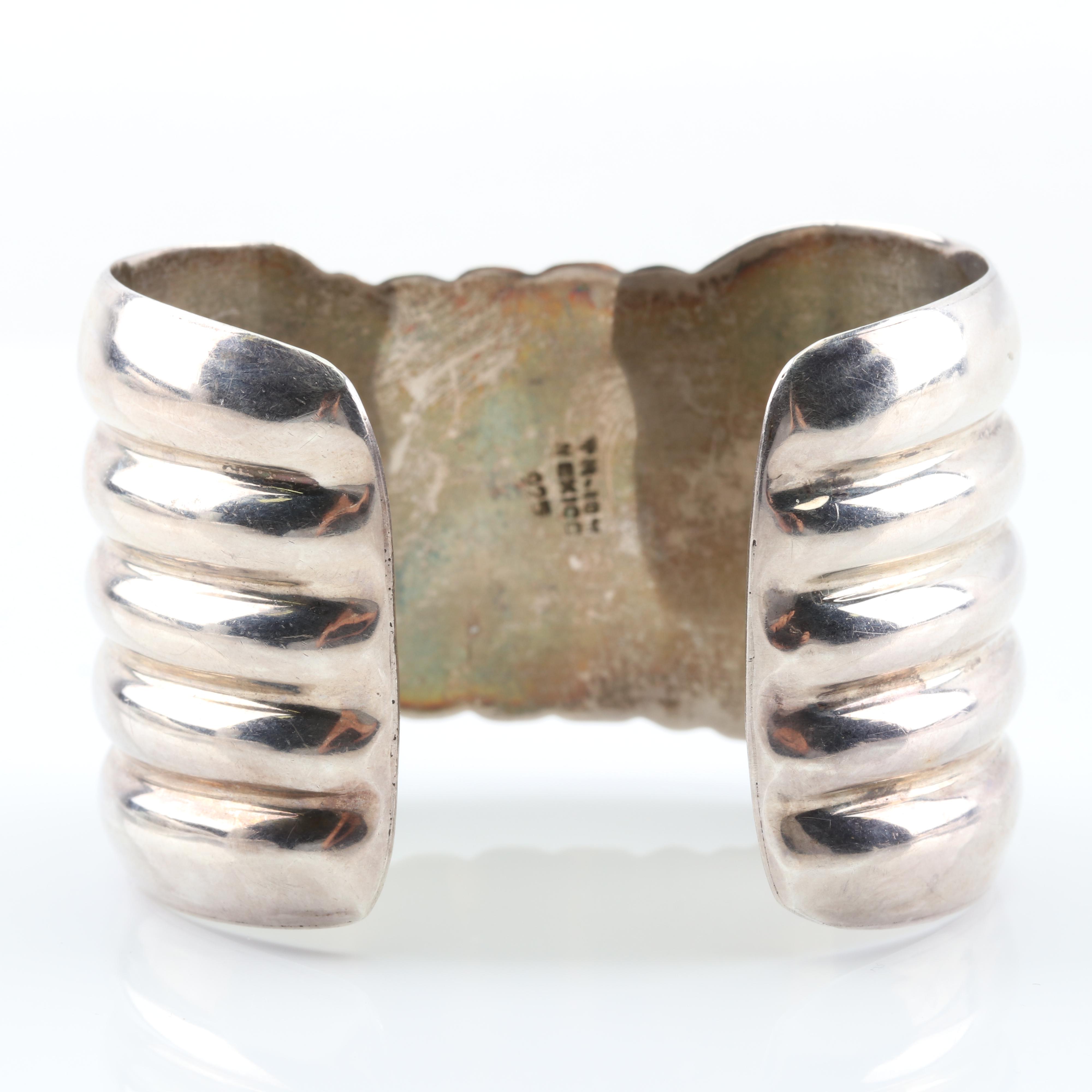 Taxco Sterling Silver Wide Cuff Bracelet