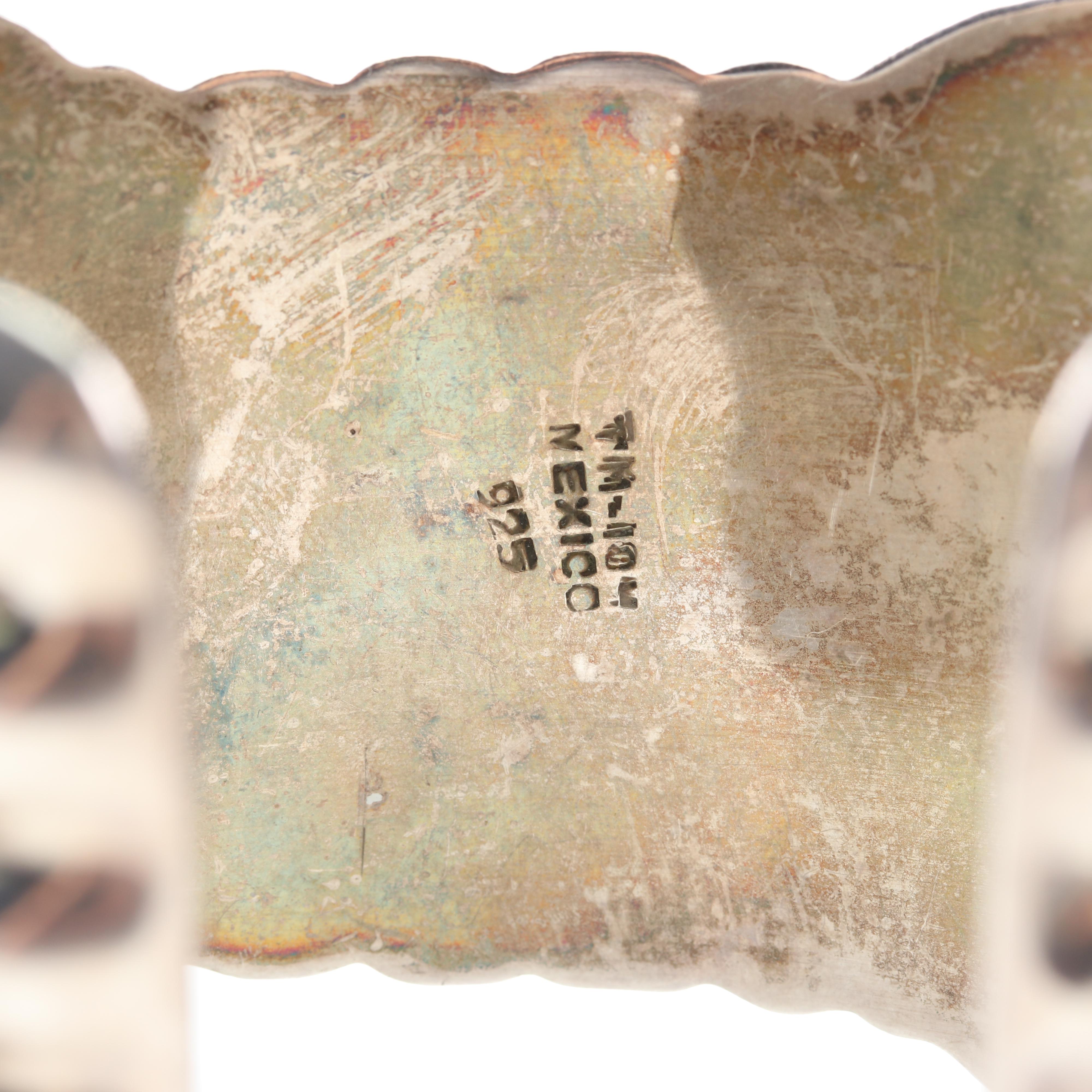 Taxco Sterling Silver Wide Cuff Bracelet