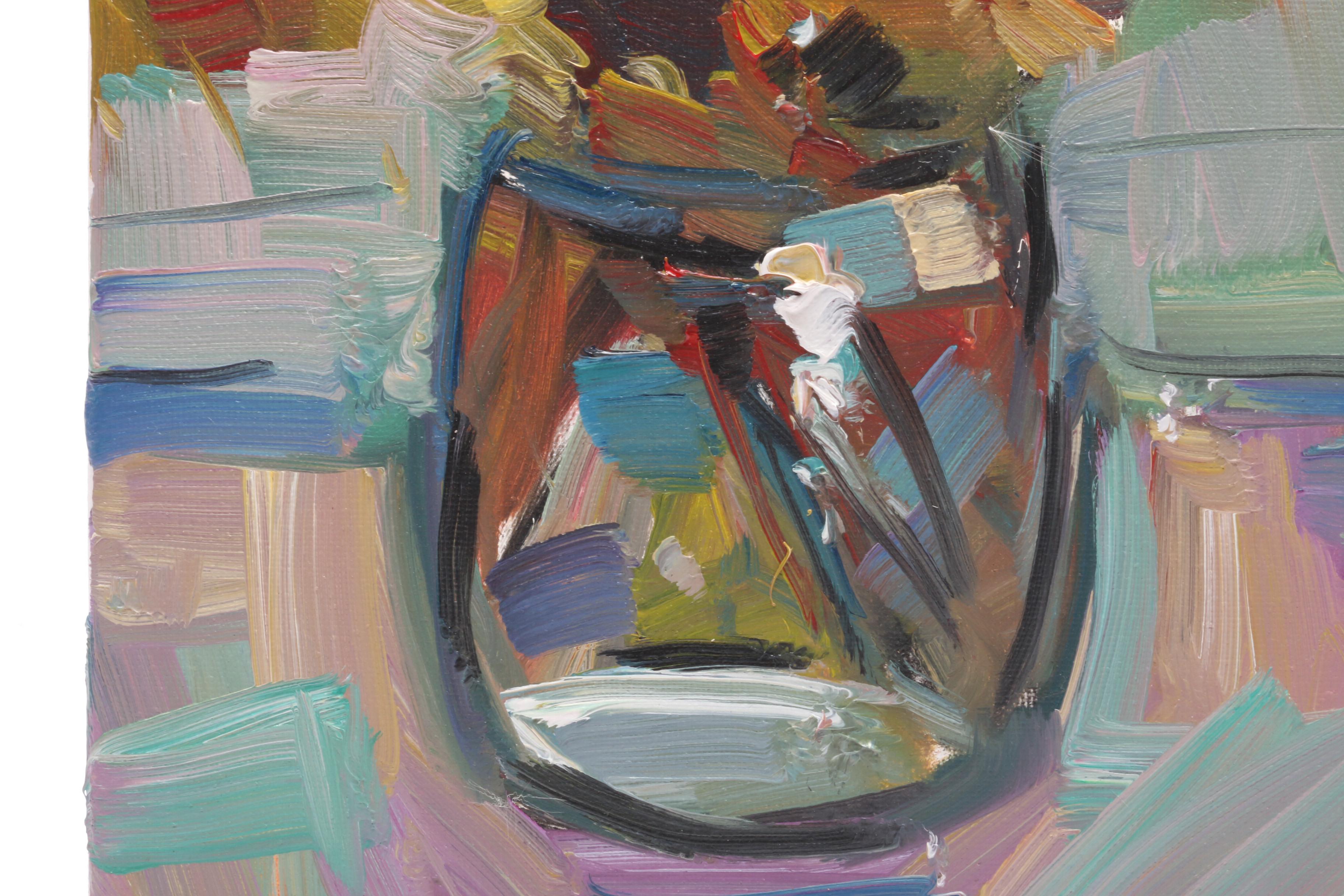 Jose Trujillo Oil Painting "The Glass Vase"