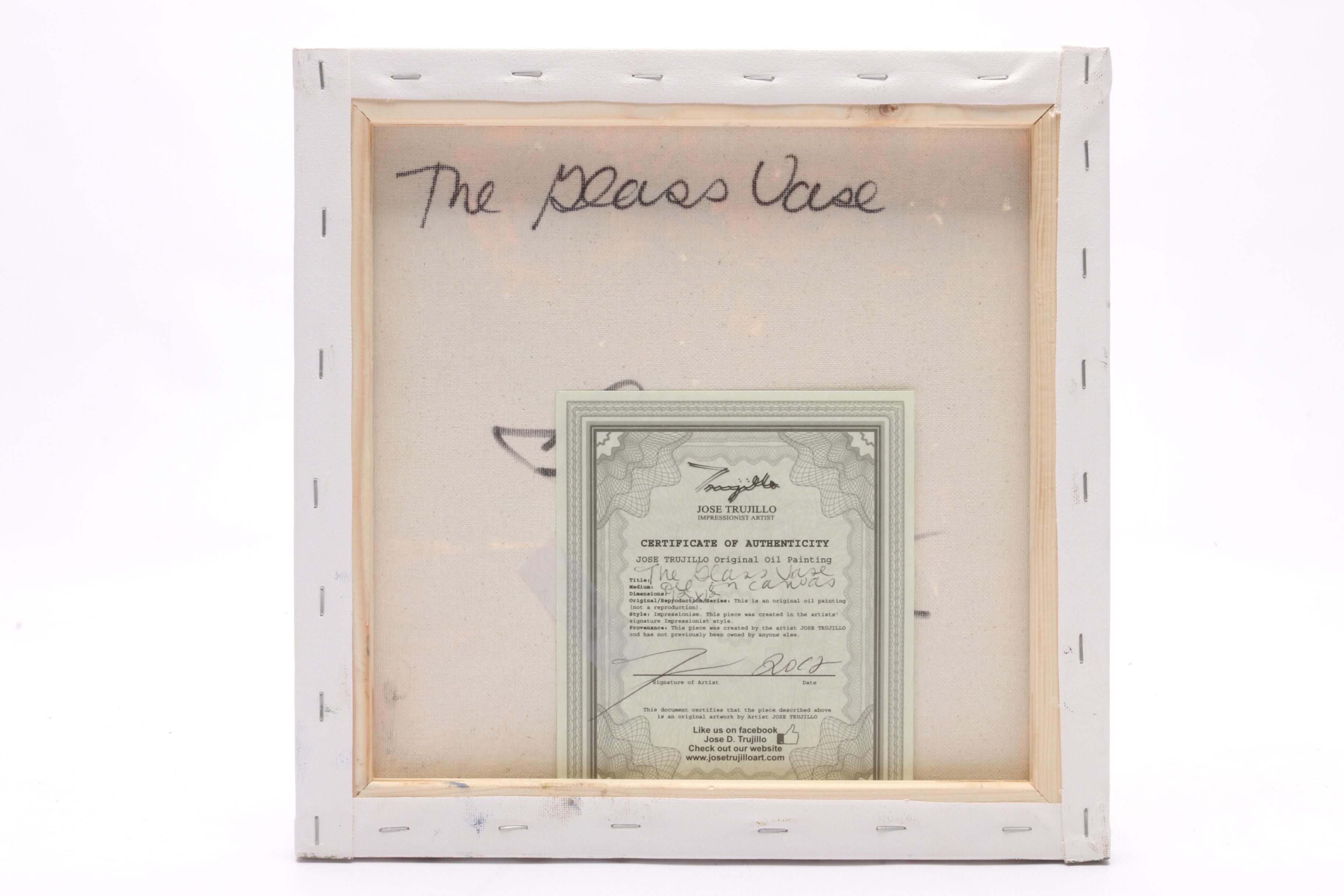 Jose Trujillo Oil Painting "The Glass Vase"