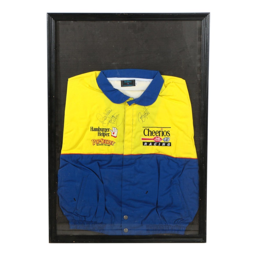 Framed Richard Petty and Bobby Labonte Autographed NASCAR #43 Racing Jacket