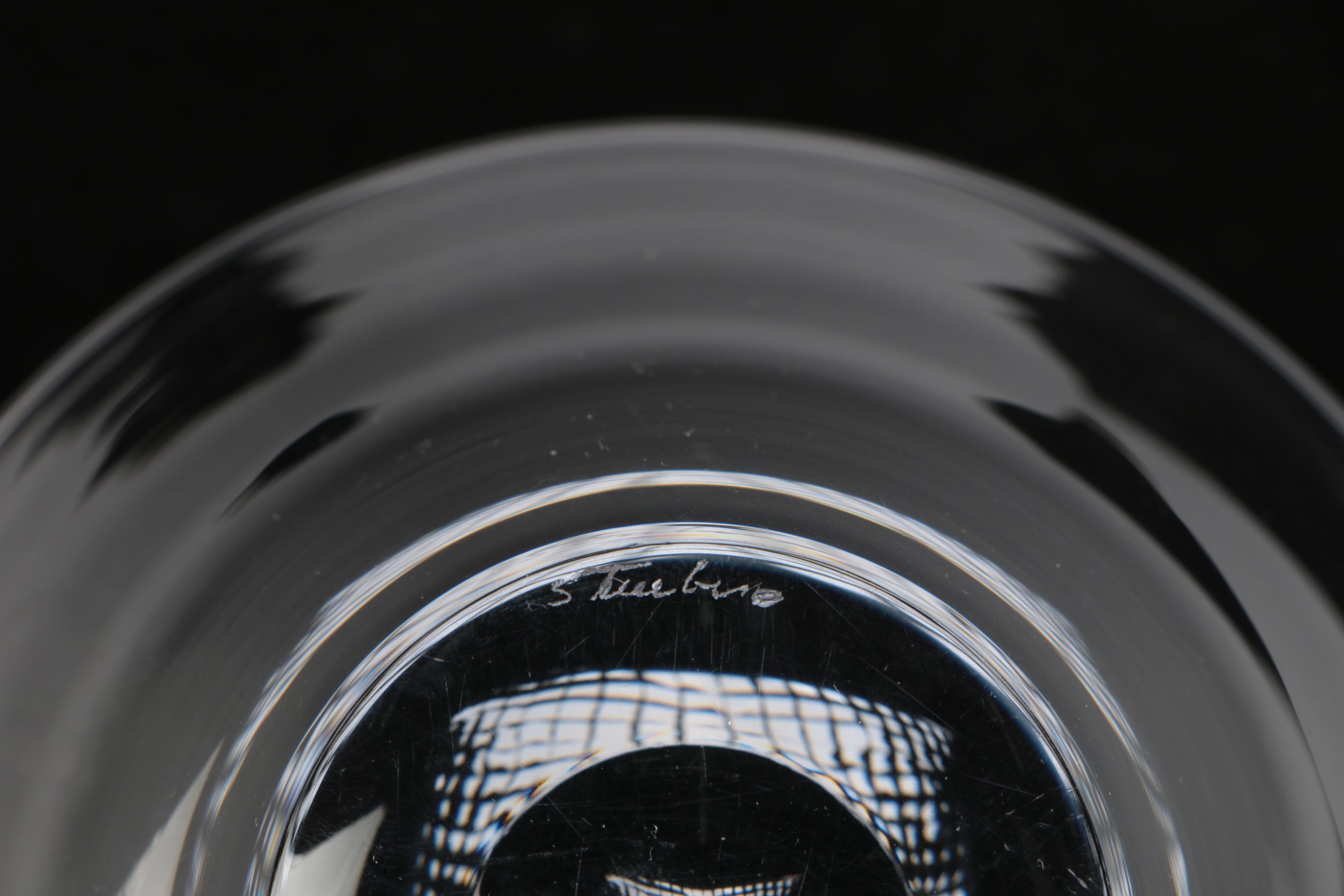 Inka Benton for Steuben Art Glass Ram's Head Candy Dishes, Circa Early 1940s