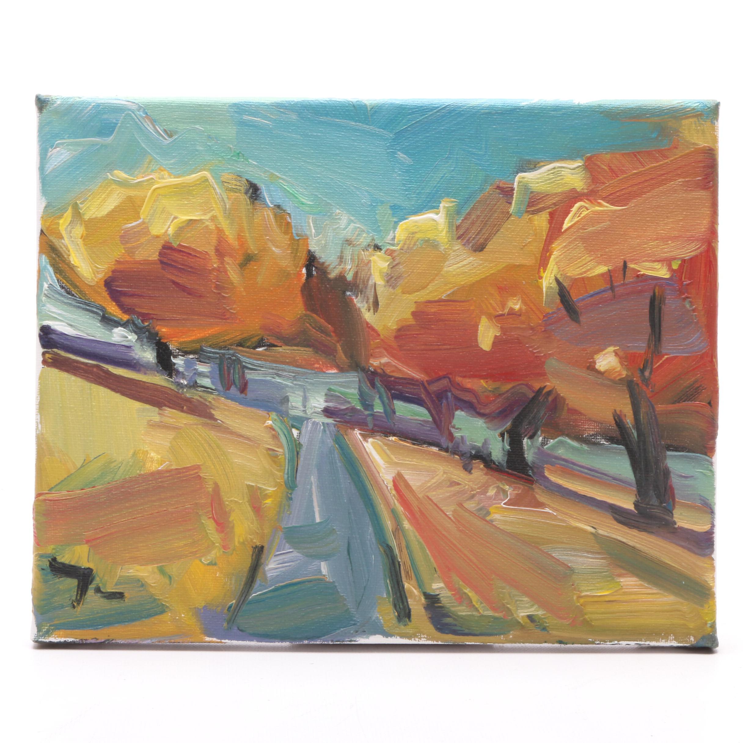 Jose Trujillo Oil Painting "The Road"