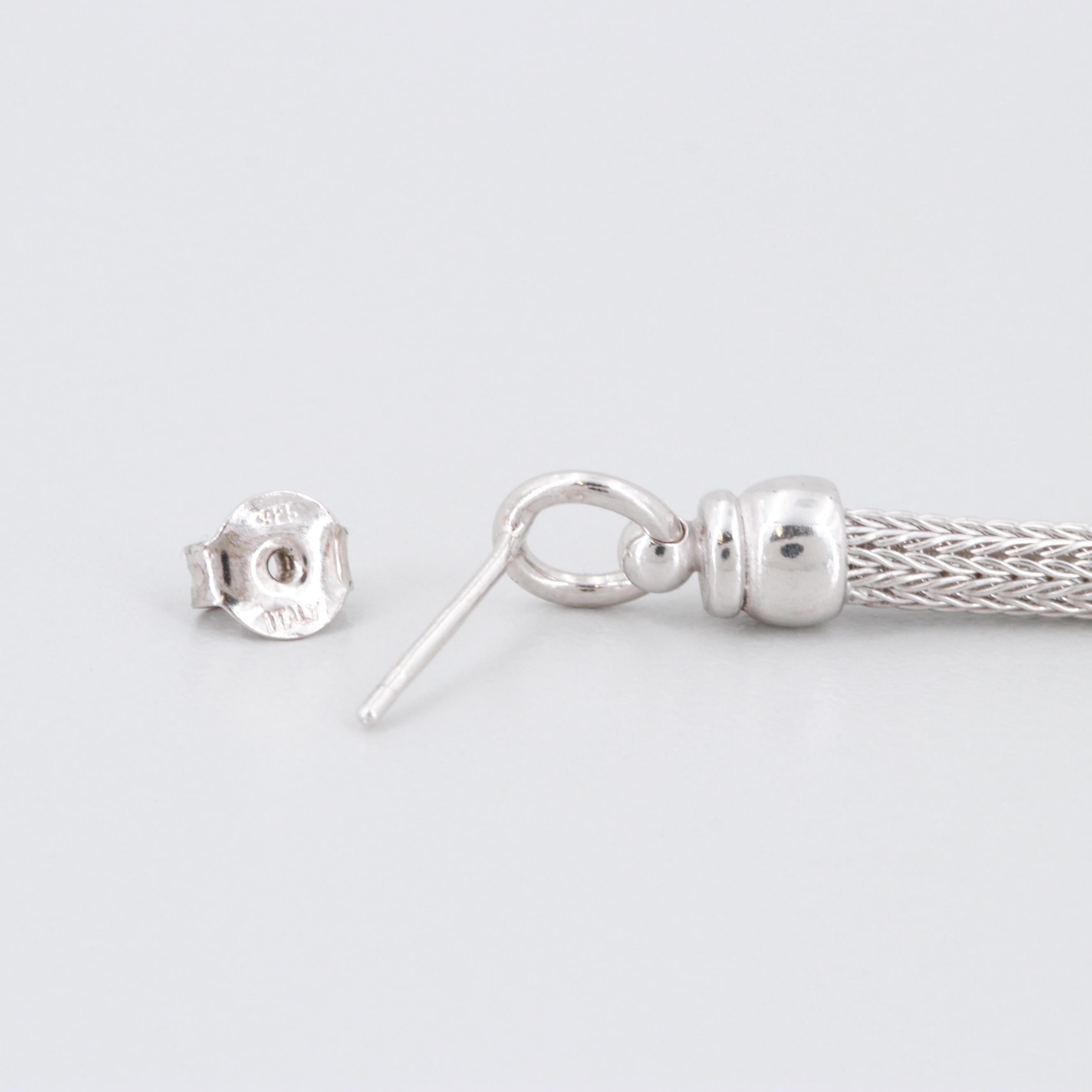 Sterling Silver Imitation Pearl Bracelet and Earring Set