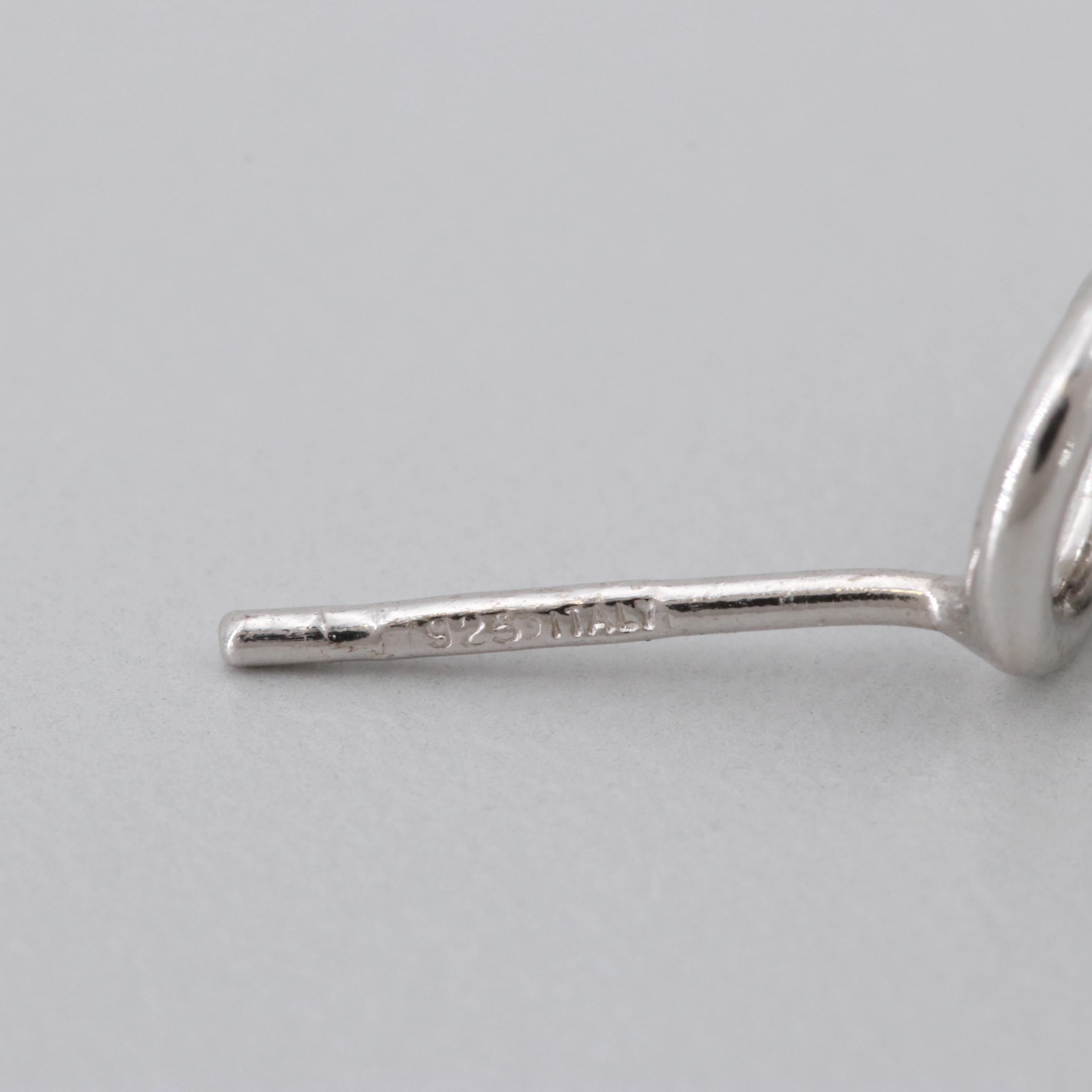 Sterling Silver Imitation Pearl Bracelet and Earring Set