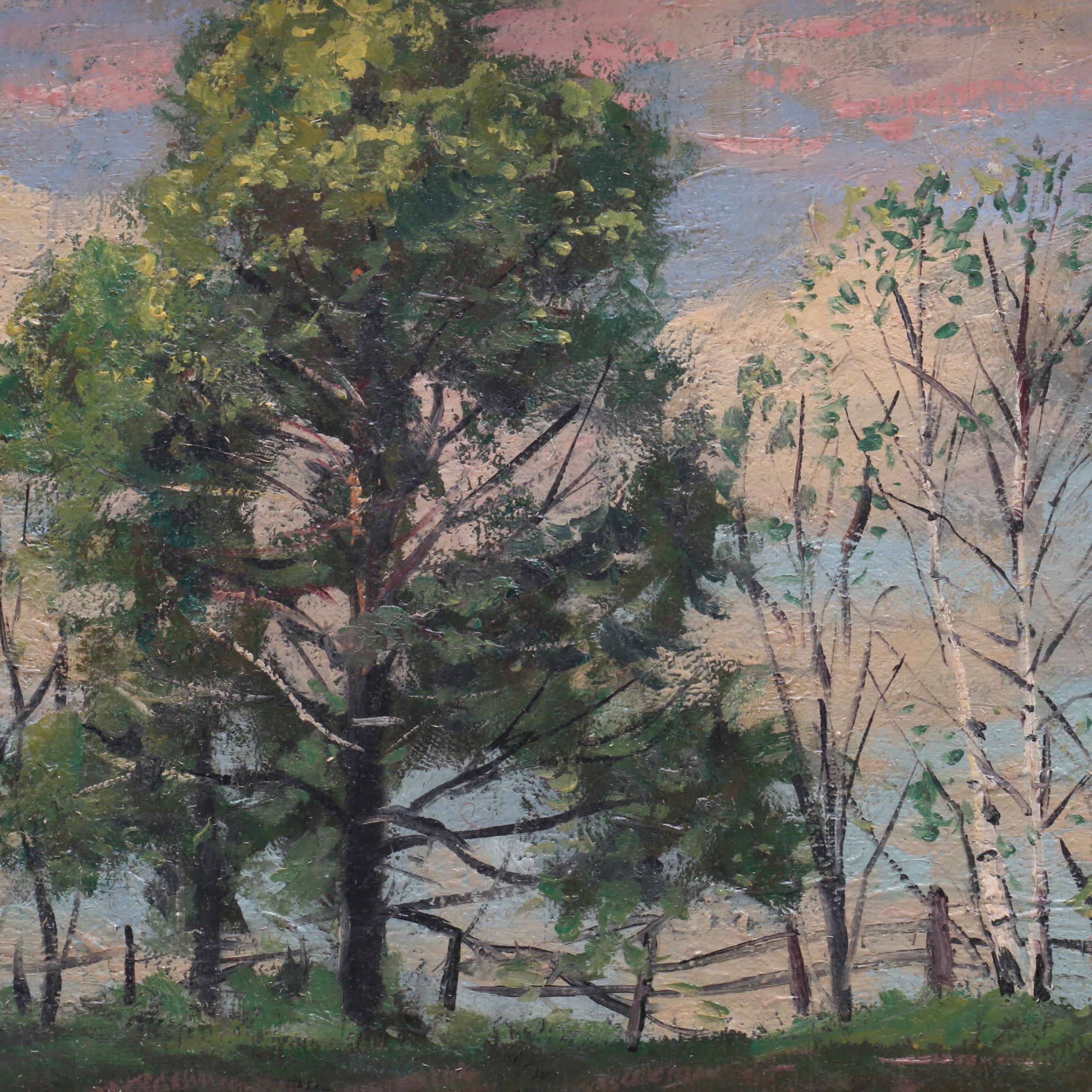 Matthew Kalmenoff Mid-Century Oil Landscape Painting