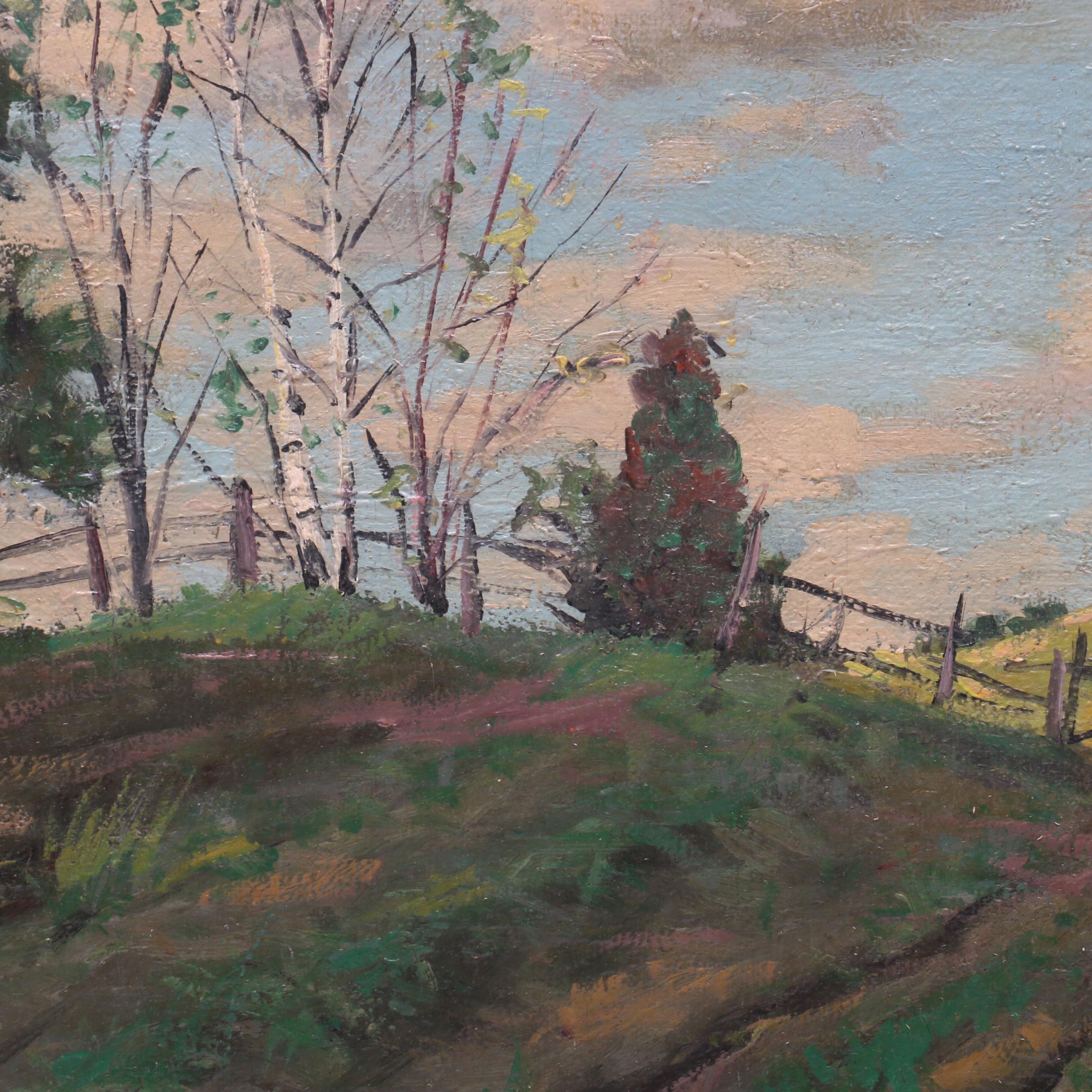 Matthew Kalmenoff Mid-Century Oil Landscape Painting