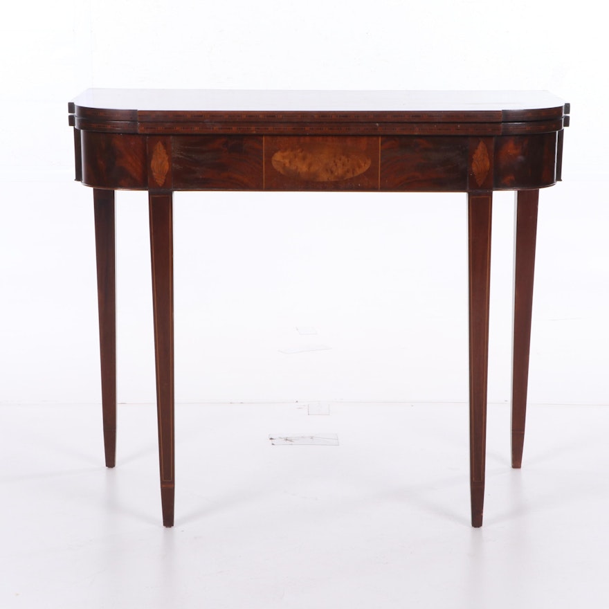 Federal Style Mahogany Flip-Top Game Table, Early 20th Century