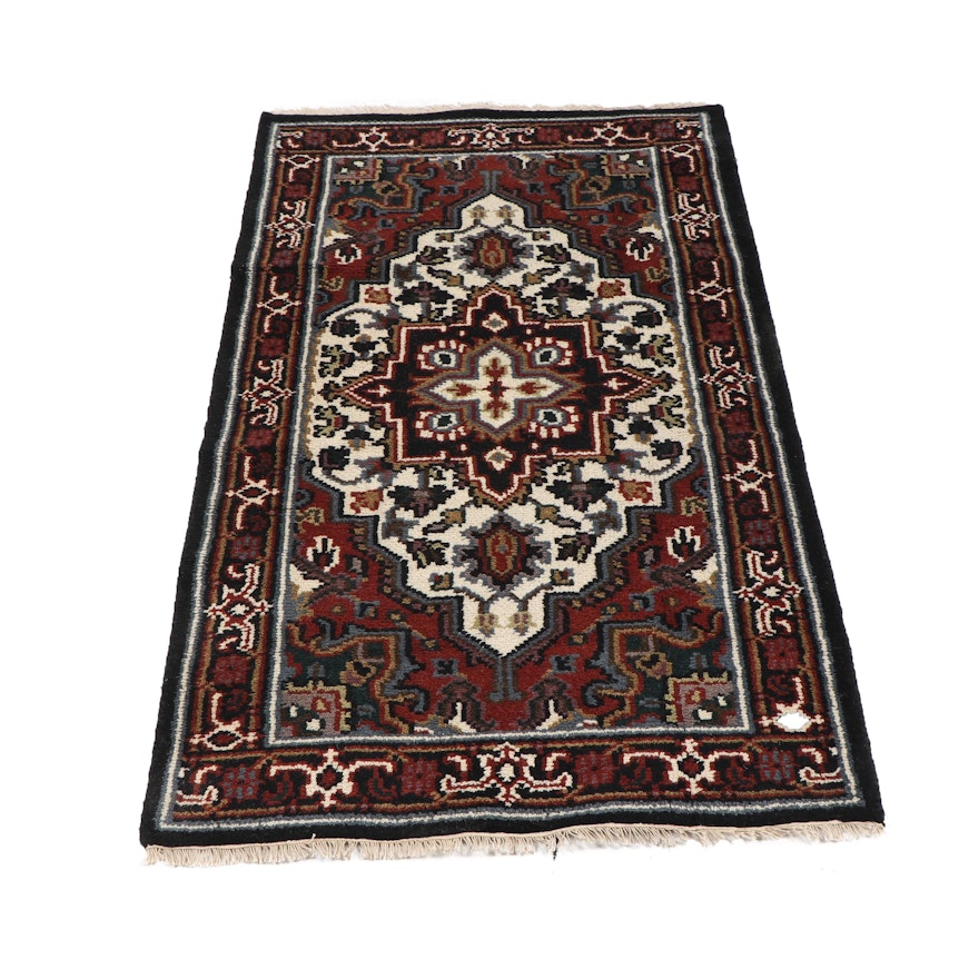 Hand-Knotted Indo-Heriz Wool Rug
