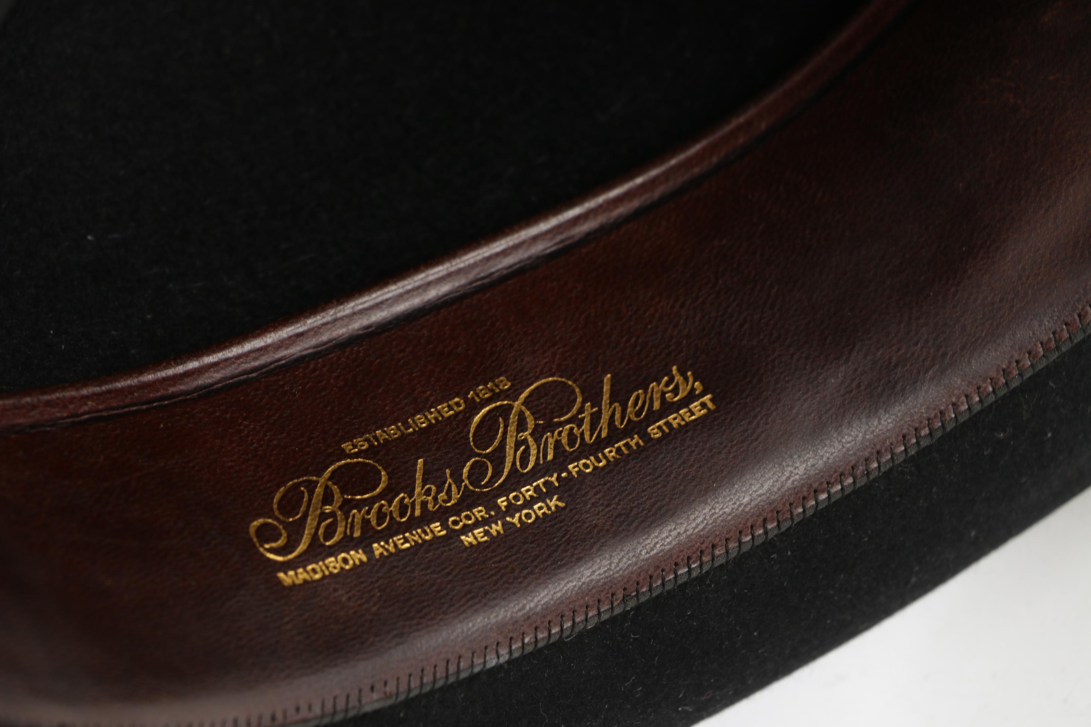 Men's Brooks Brothers Black Fur Felt Derby Bowler Hat