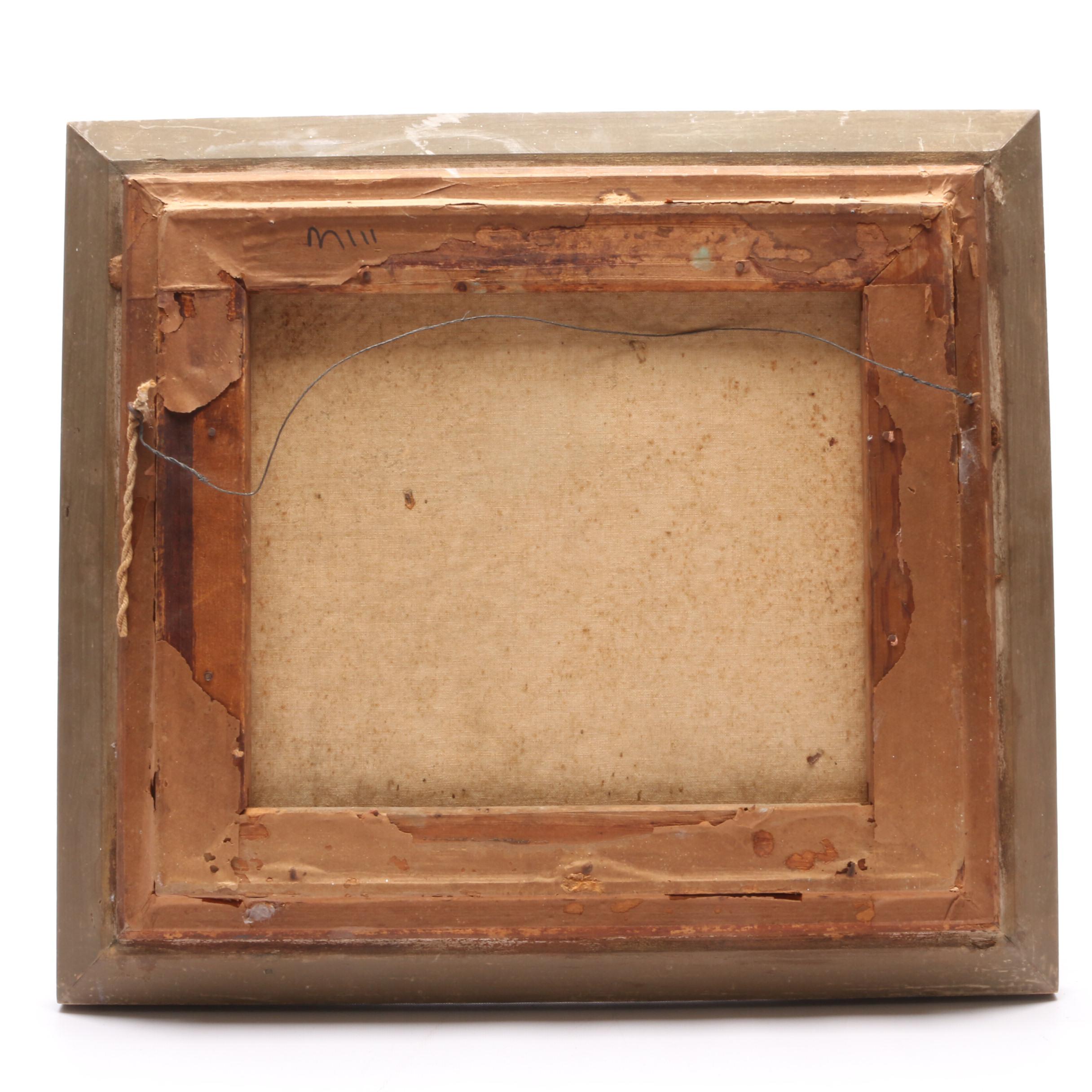 Vintage Oil Painting of a Coastal Landscape